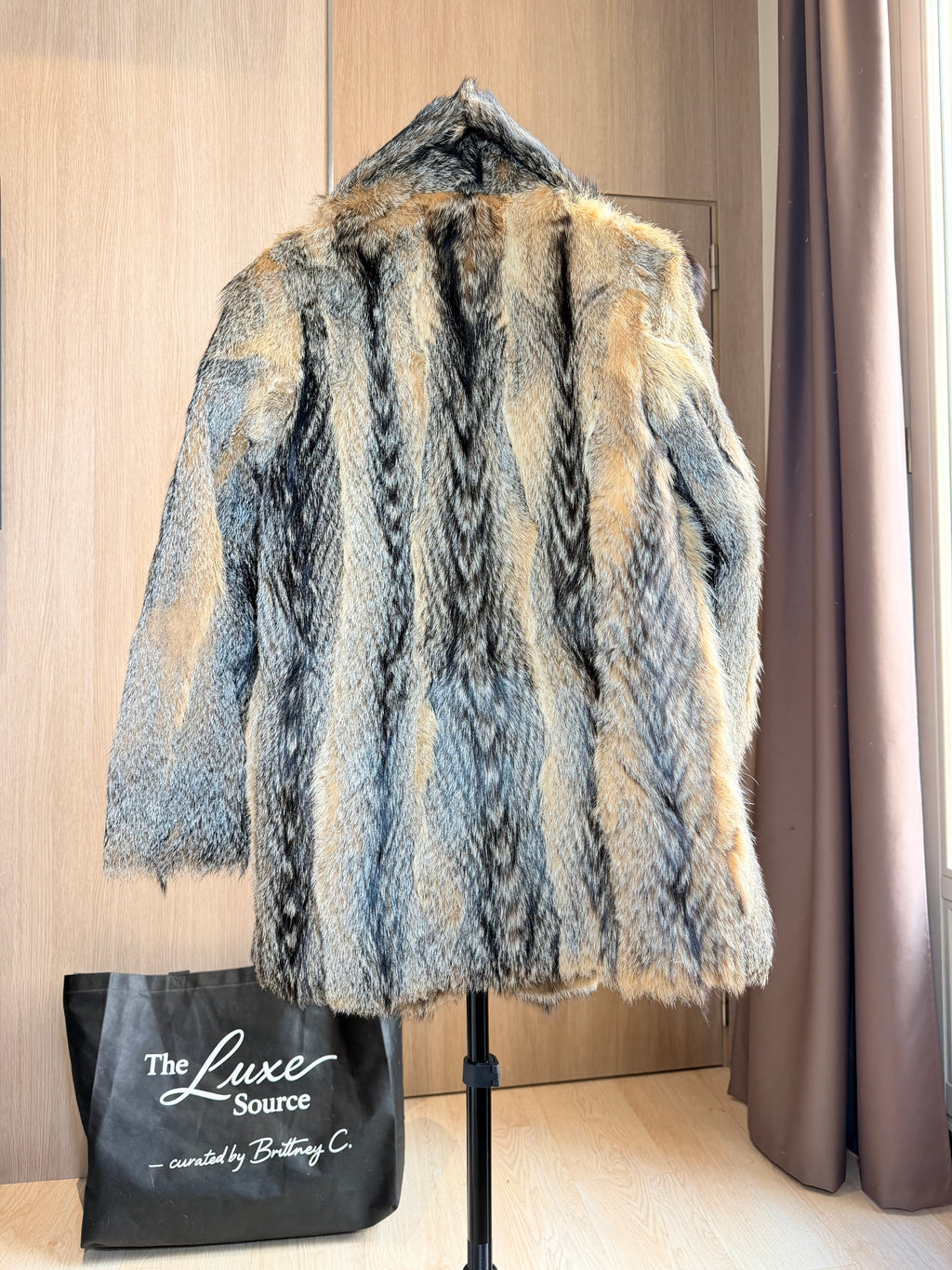Vintage Gray Fox Fur Coat – Small - 047
