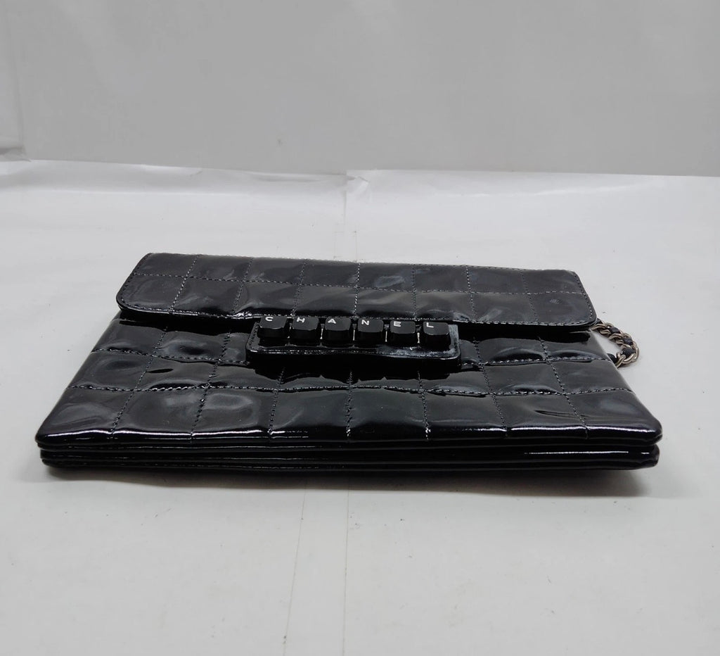 Chanel Digital Patent Leather Chocolate Bar Chain Shoulder Bag