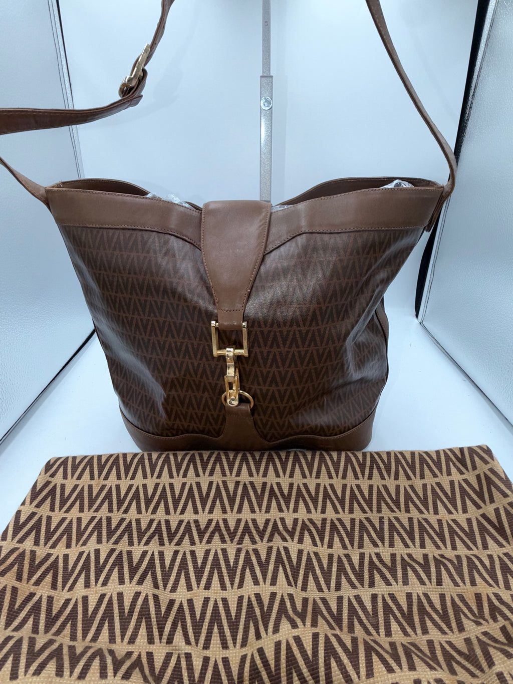 Valentino Monogram Bucket Shoulder Bag with Dust Bag