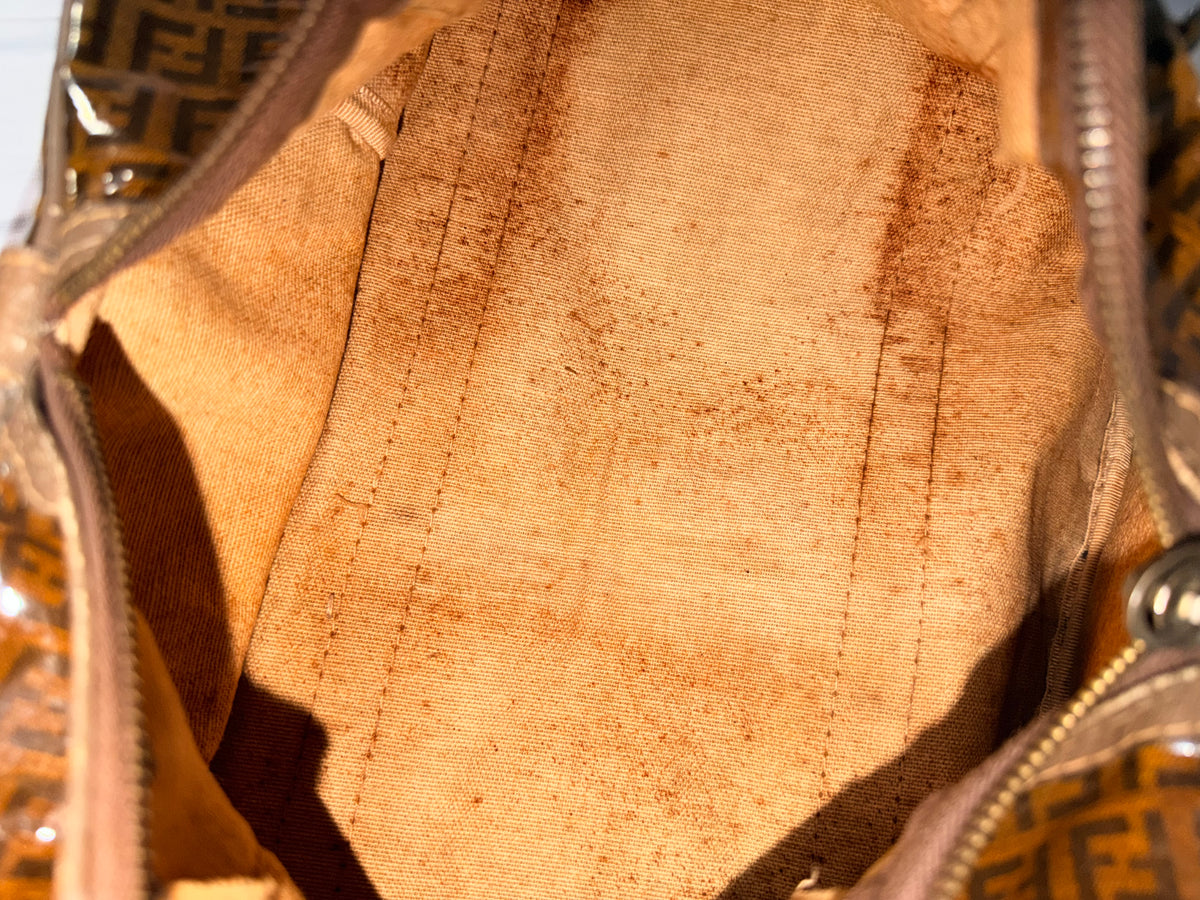 Fendi Zucca Coated Canvas Boston Bag
