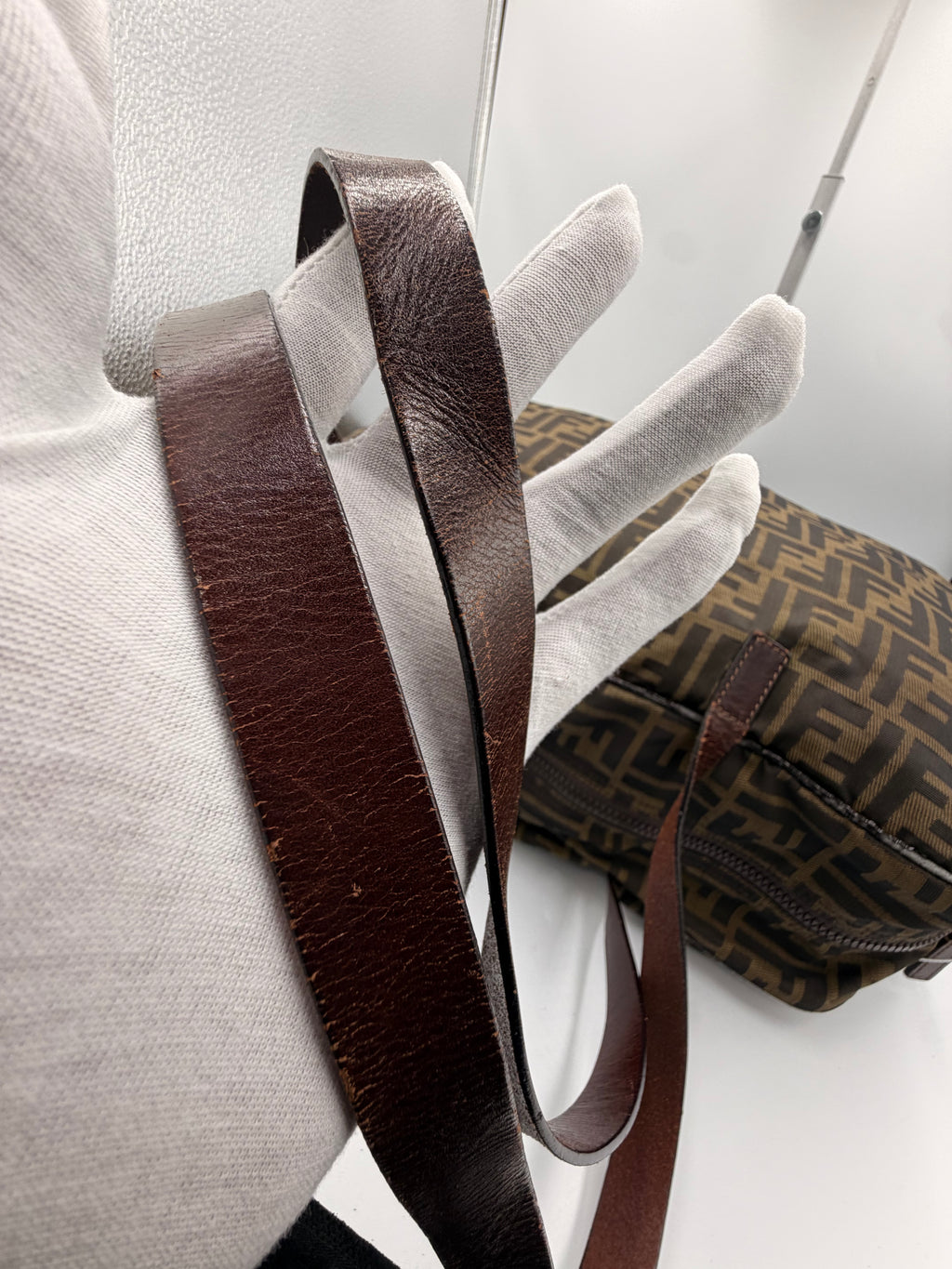 Fendi Zucca Nylon Shoulder / Duffle Bag