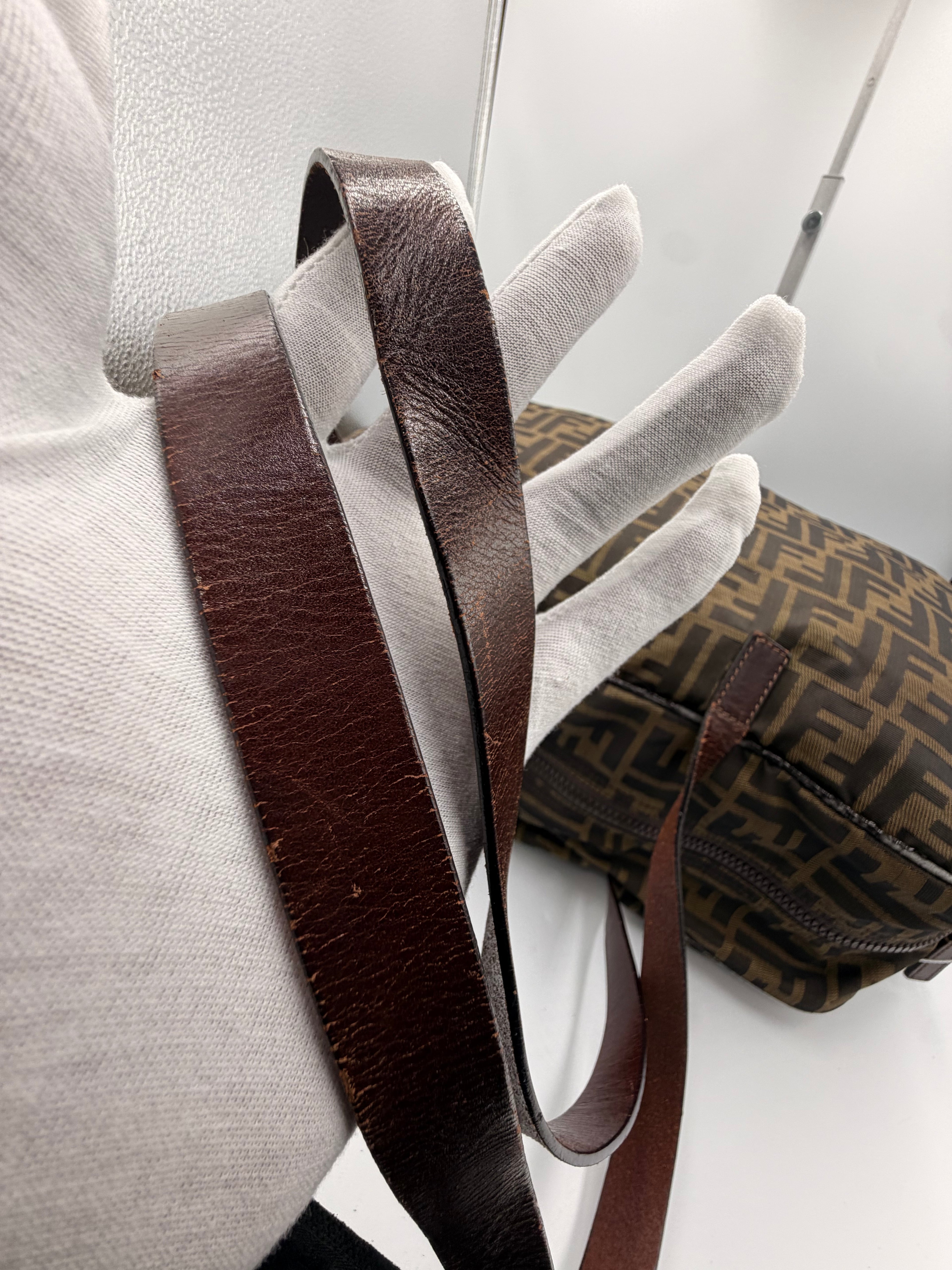 Fendi Zucca Nylon Shoulder / Duffle Bag