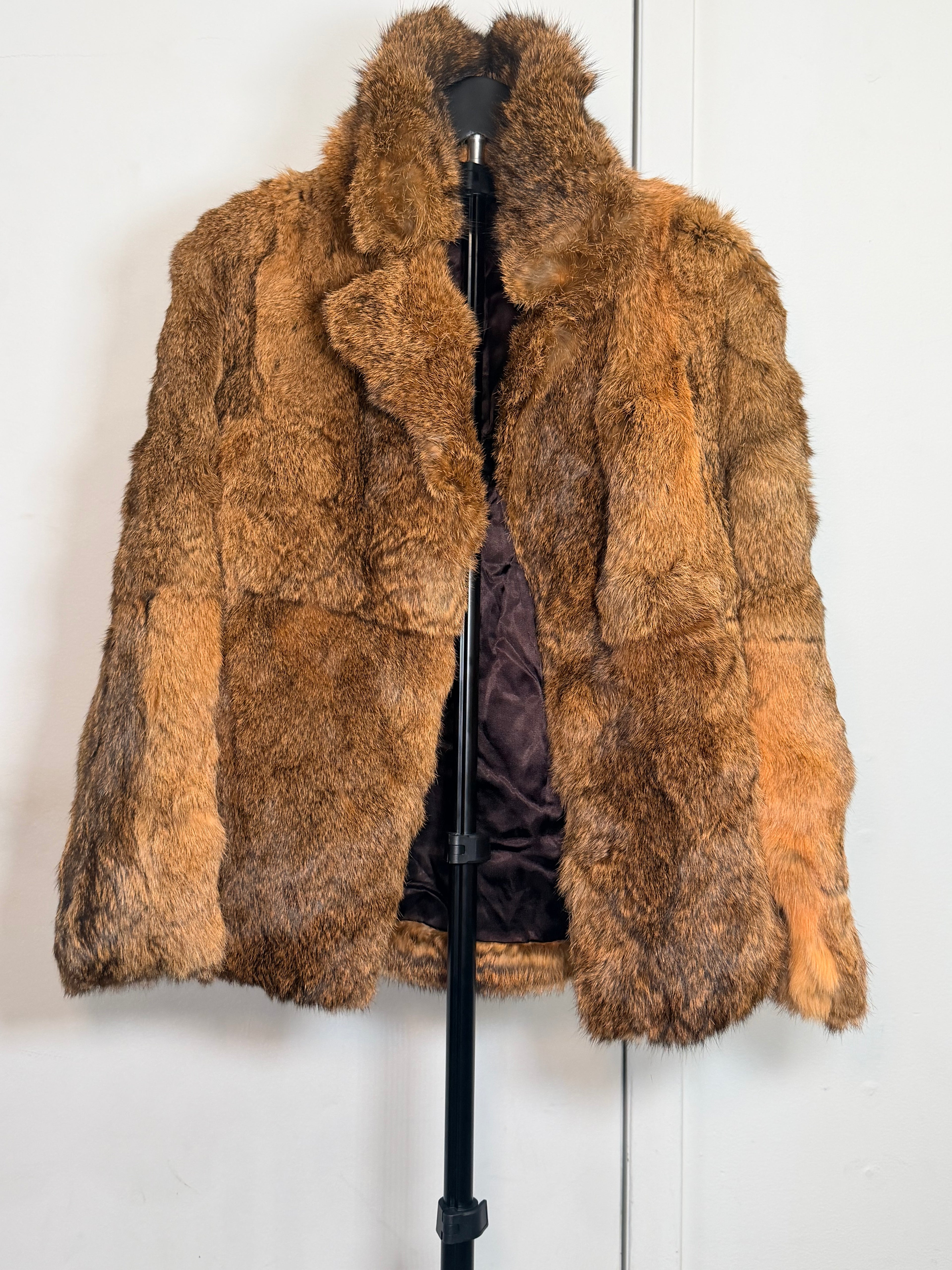 Vintage Natural Rabbit Fur Coat – Small 029