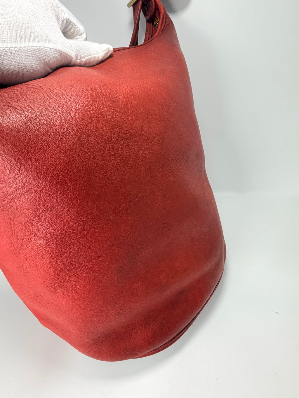 Coach Vintage Leather Bucket Bag – Red