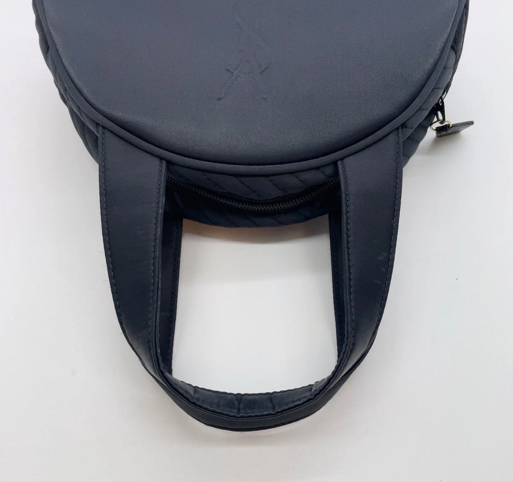 Yves Saint Laurent YSL Black Nylon Quilted Mini Tote Bag