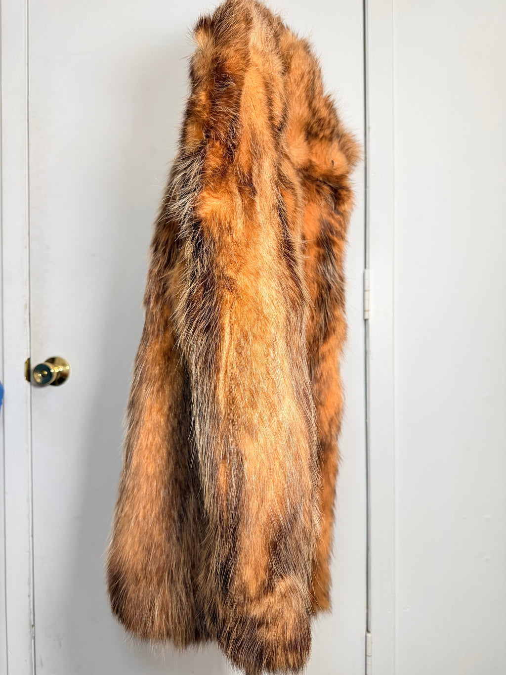Vintage Golden Brown Raccoon Fur Coat – Large 038