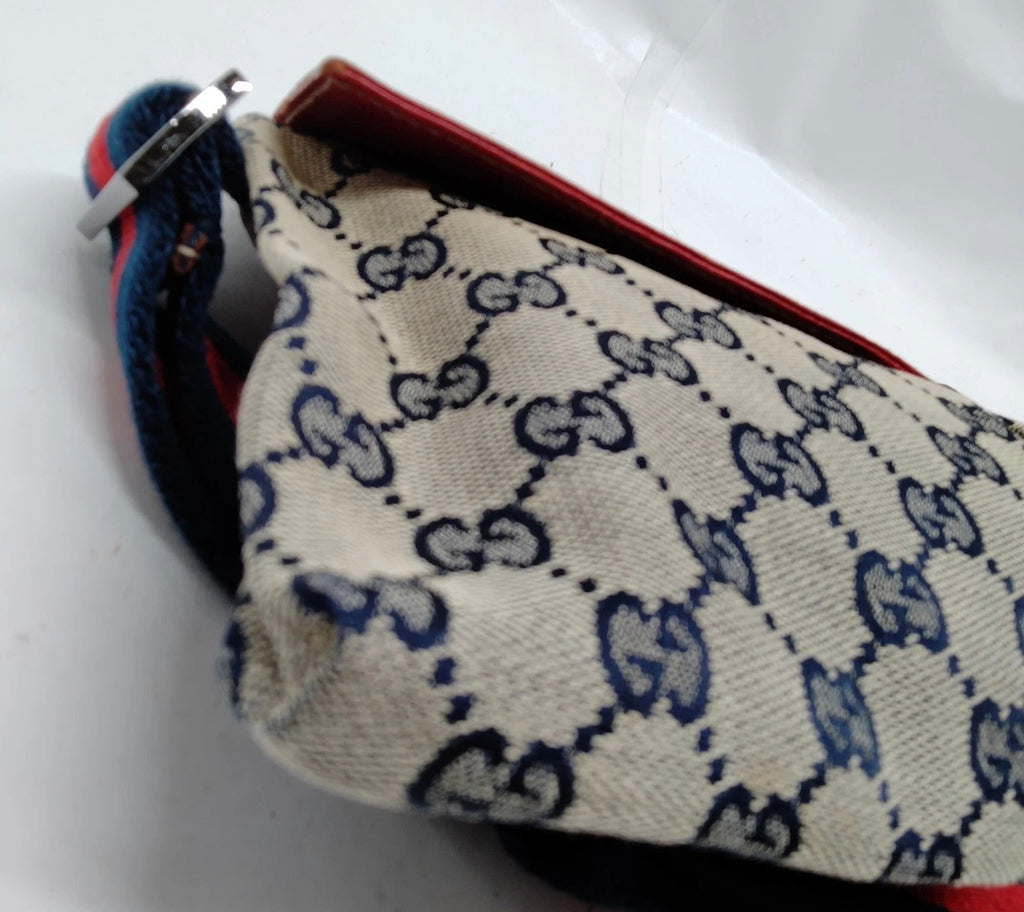 Gucci GG Canvas Belt Bag / Waist Bag (Blue/Red)