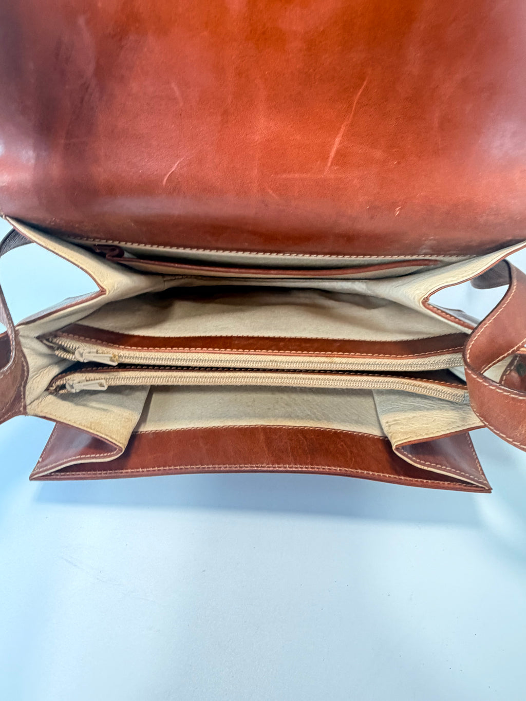 Vintage Paolo Gucci Leather Saddle Bag – Cognac Brown
