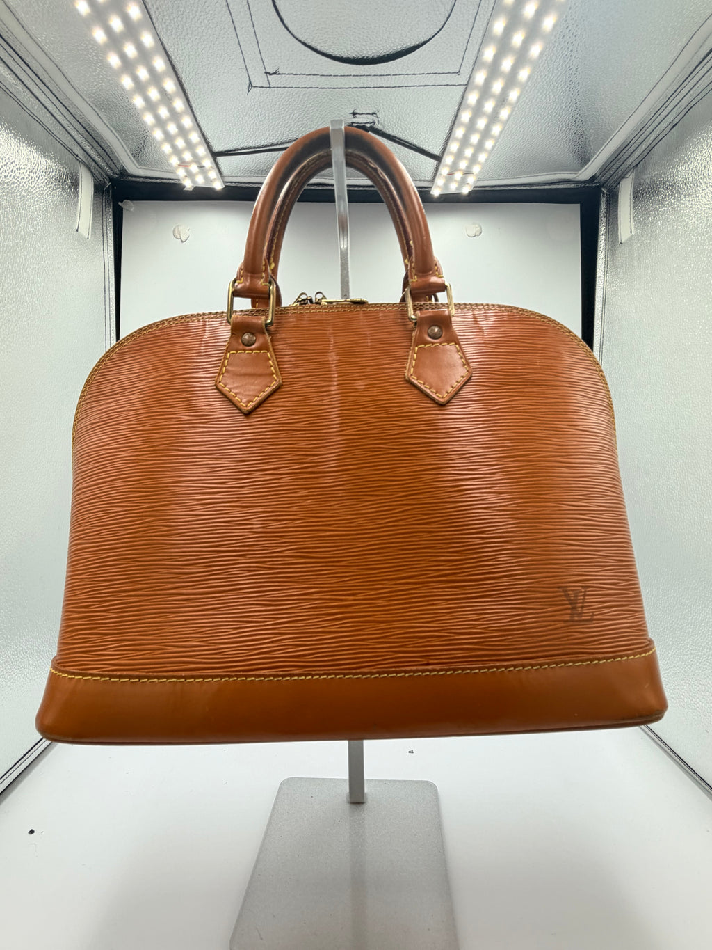 Louis Vuitton Epi Leather Alma PM in Kenyan Fawn Brown