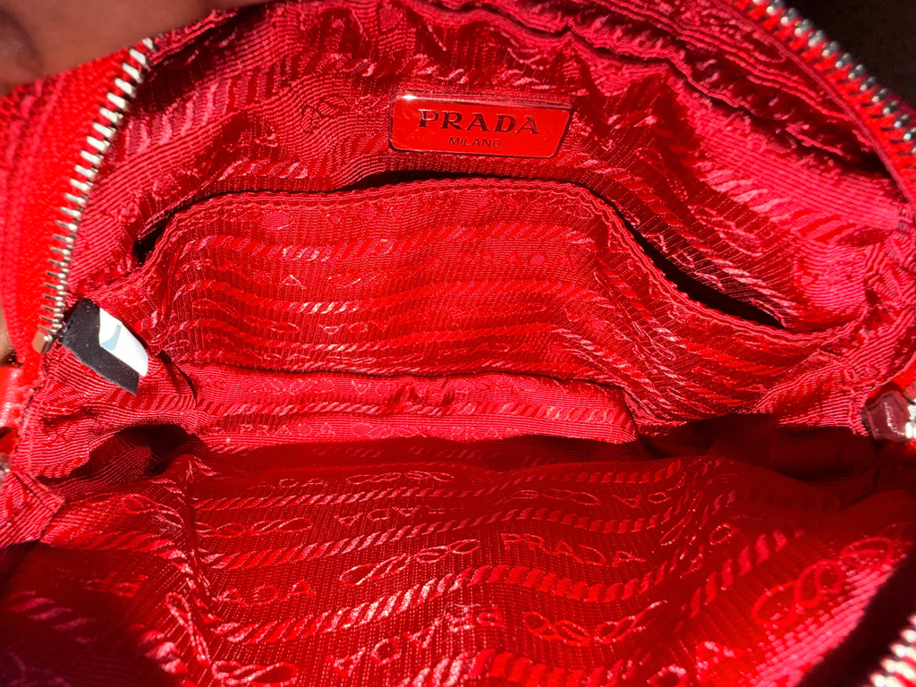 Prada Tessuto Canvas Mini Hand Bag – Rosso