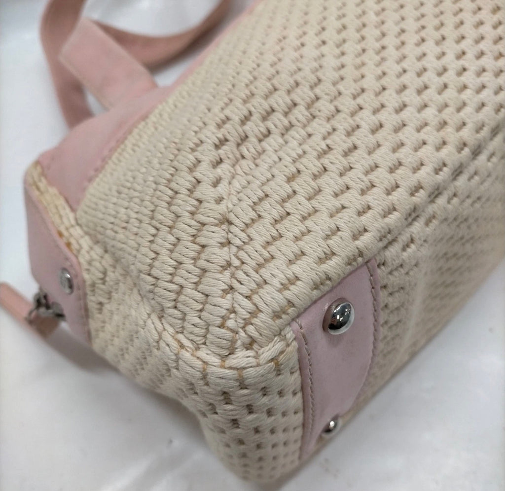 Chanel Pink Woven Shoulder Bag