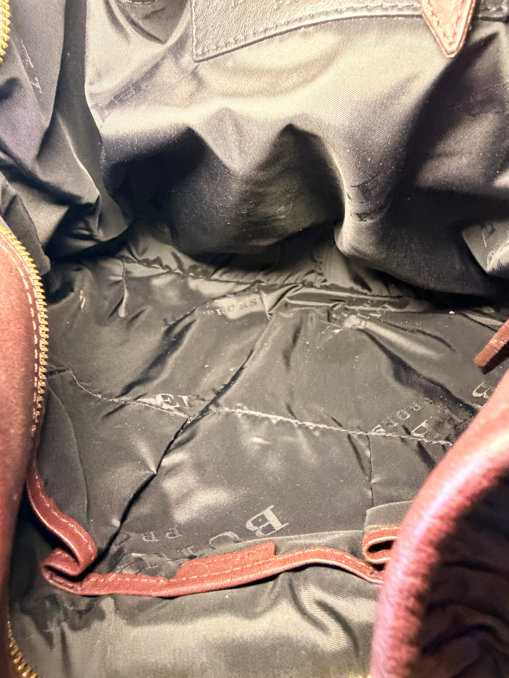 Burberry Prorsum Burgundy Ruched Leather Hobo Bag – Runway Era