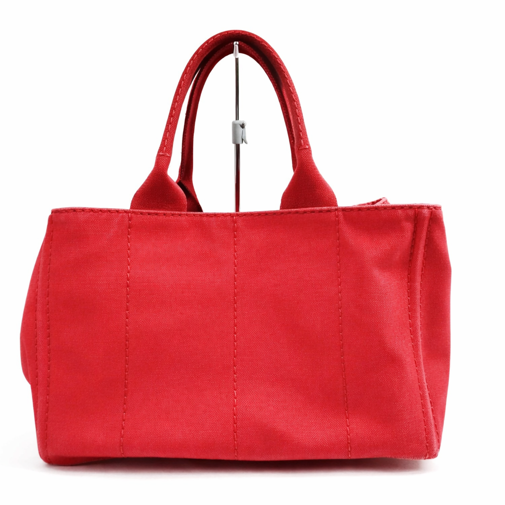 Prada Canapa Canvas Tote – Red