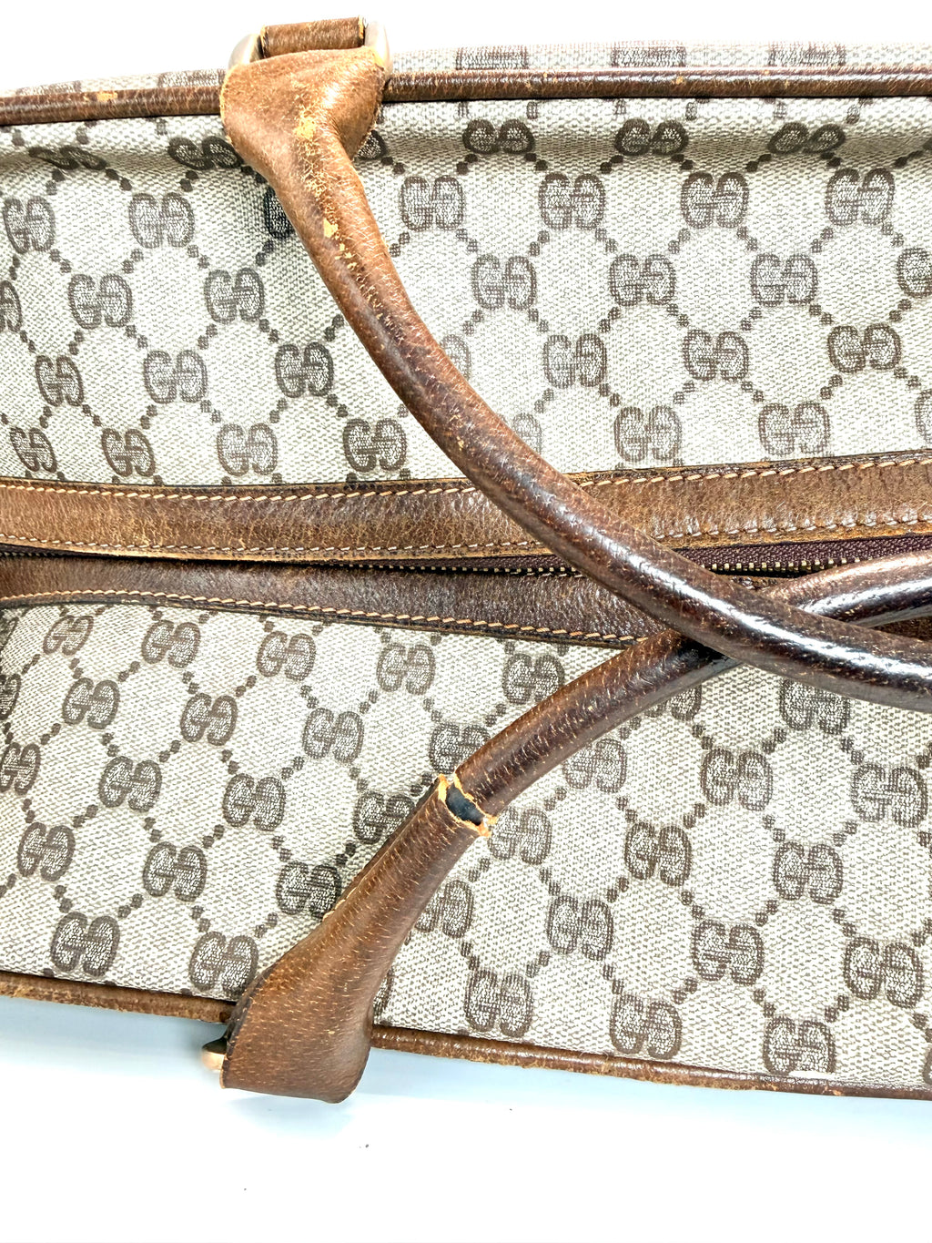 Gucci Vintage Travel Bag – Brown Leather & Monogram