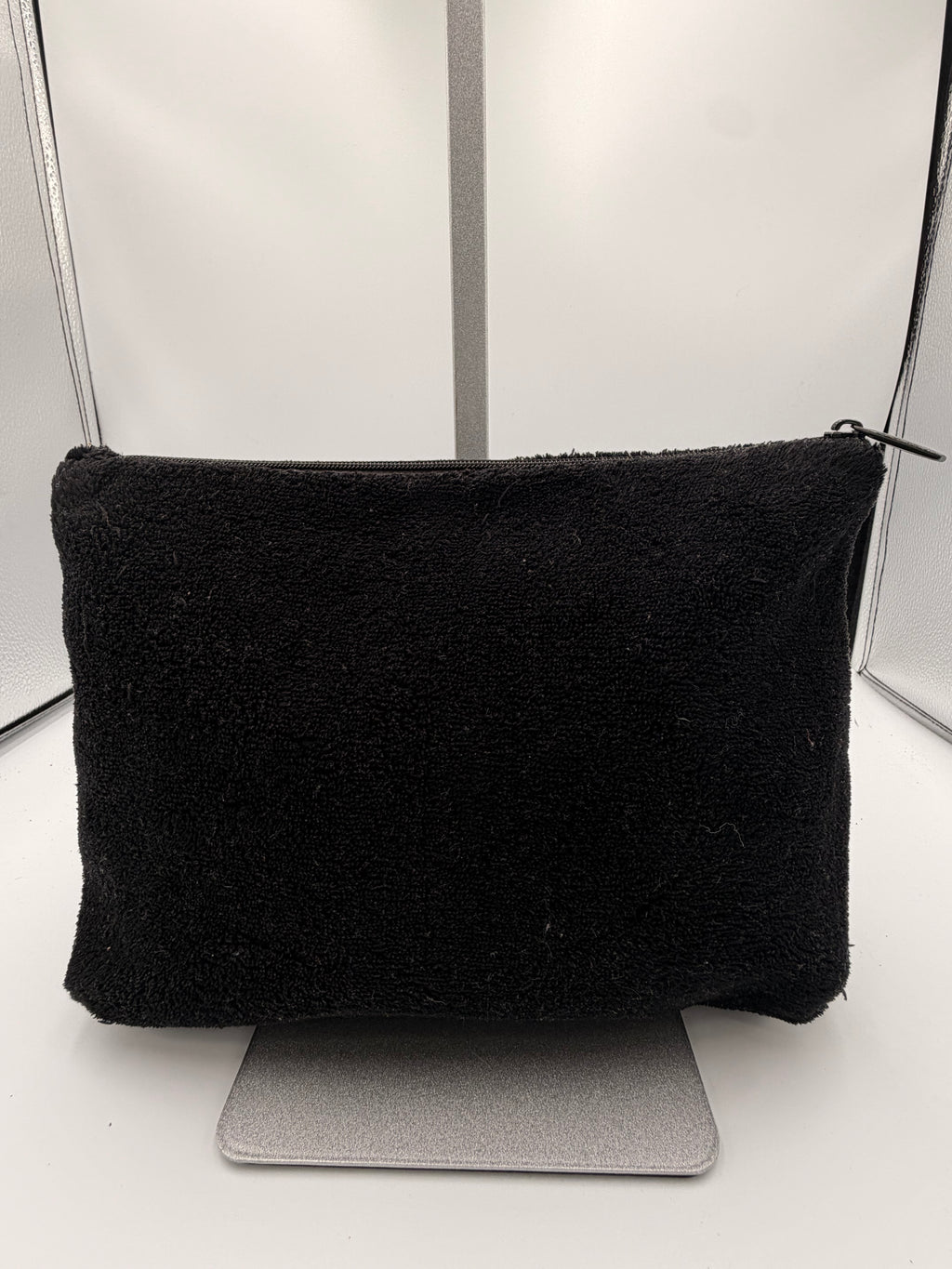Chanel Terry Cloth CC Cosmetic Pouch / Clutch – Black