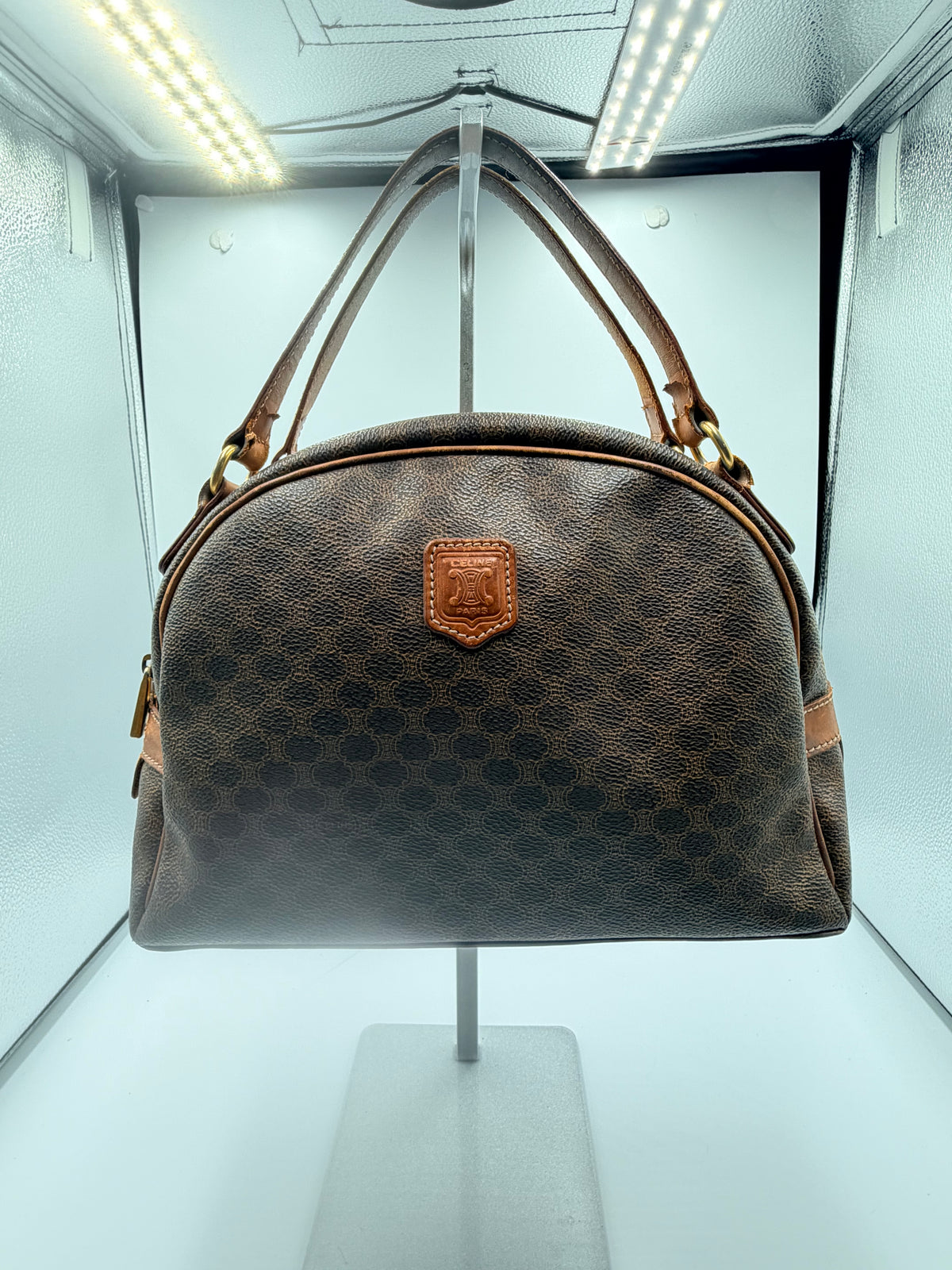 Celine Vintage Macadam Dome Handbag