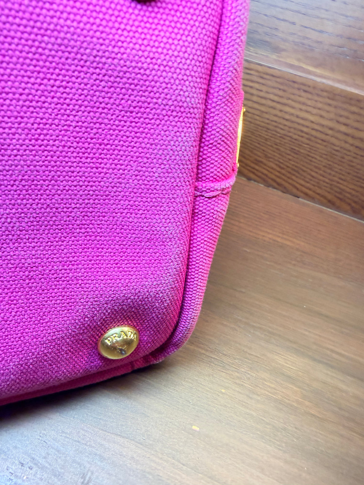 Prada Canapa Hot Pink Canvas Mini Tote Bag - with Dustbag