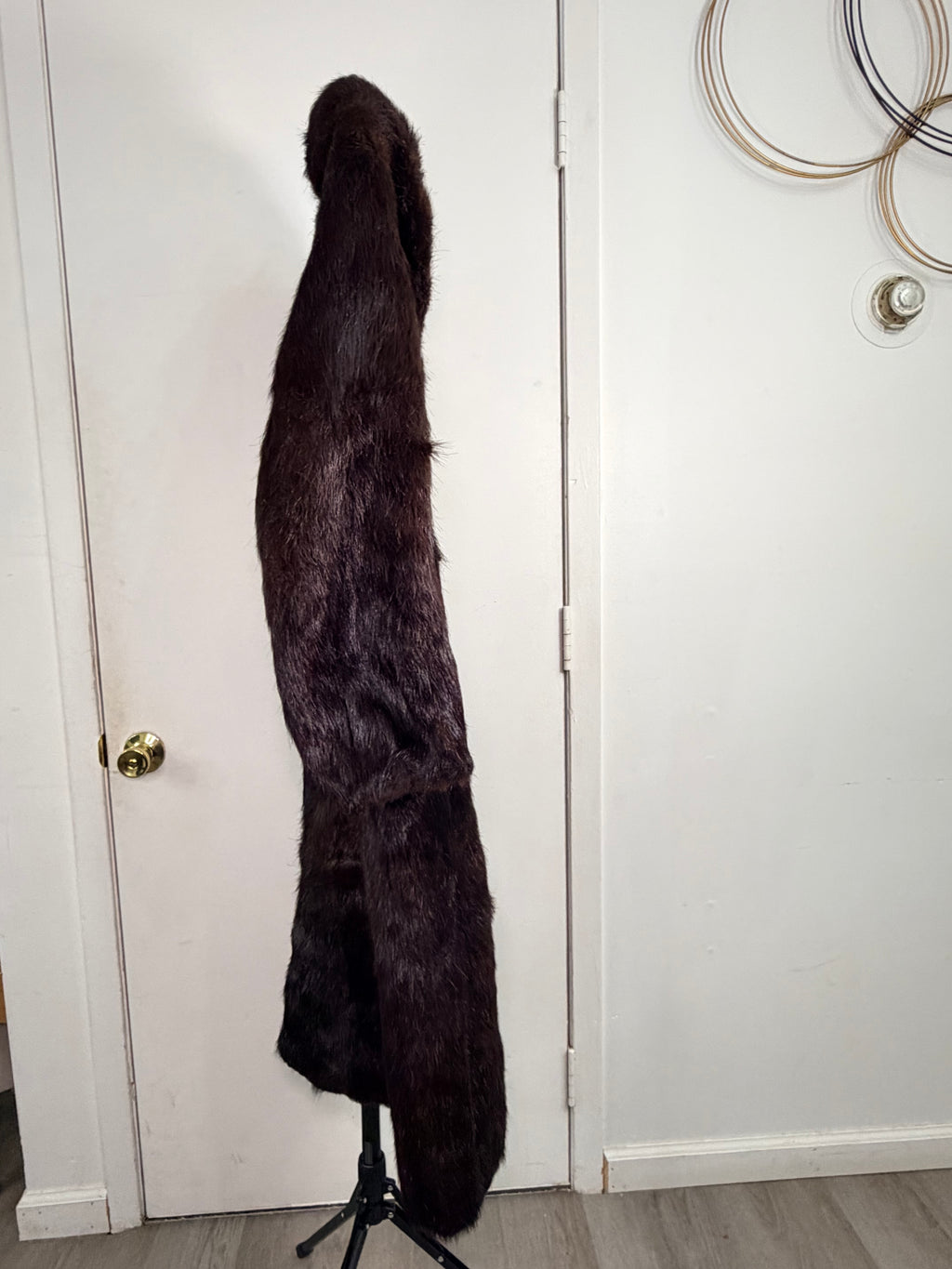 Vintage Sheared Beaver Fur Coat – Deep Chocolate Brown (Medium)