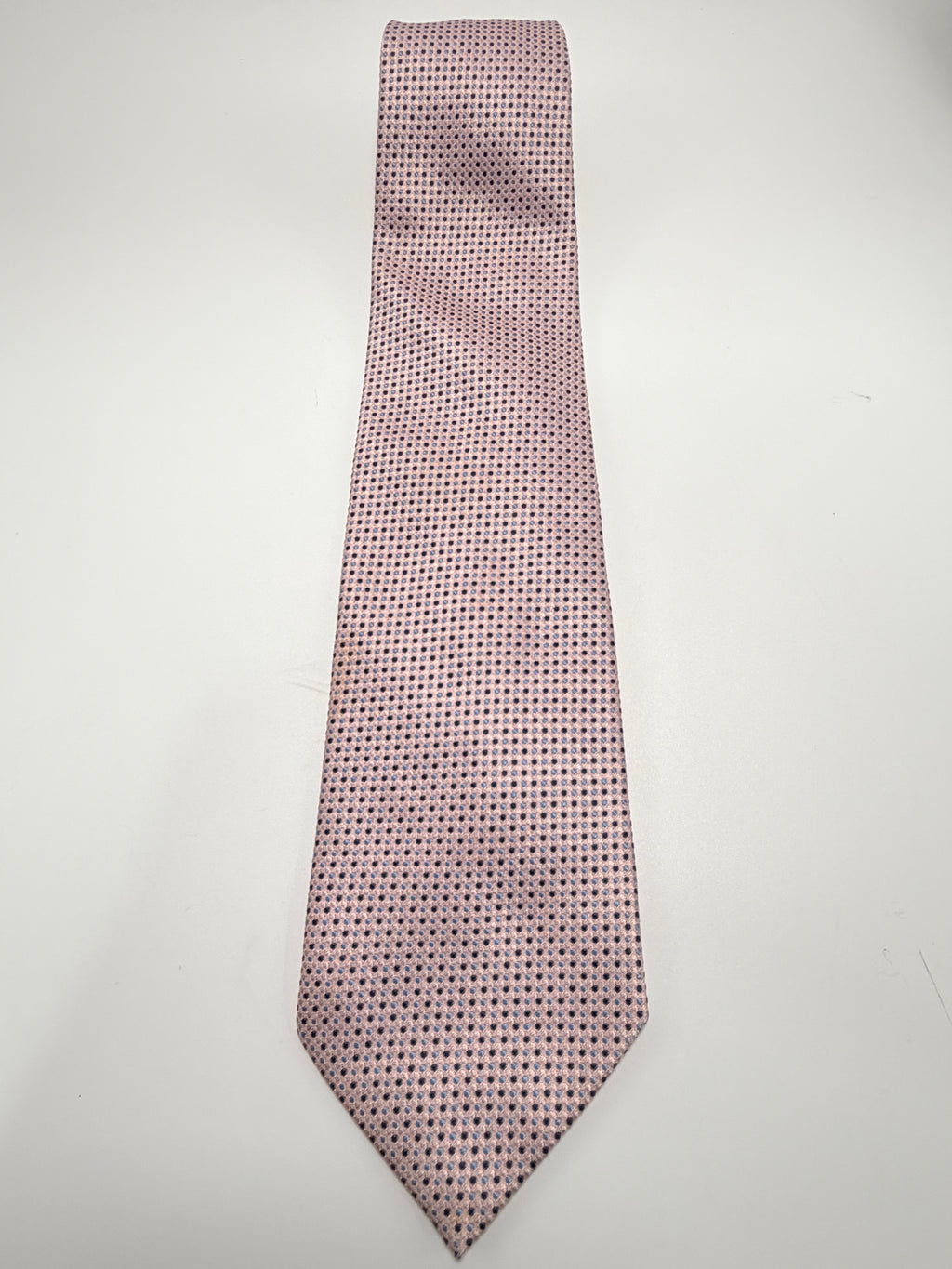 Dunhill London Silk Tie – Blush Micro Dot