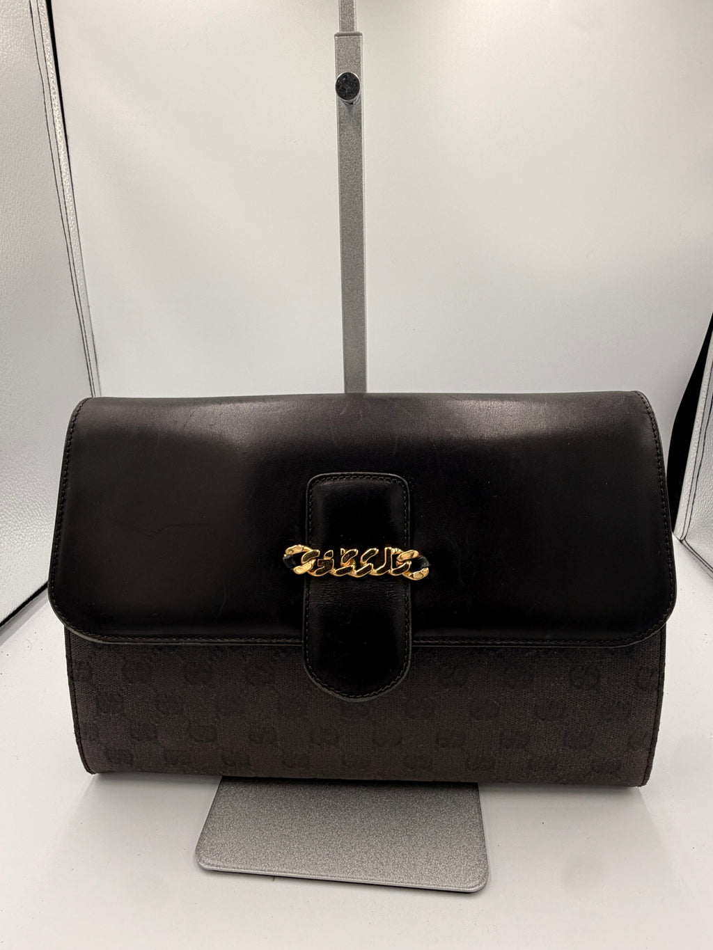 Gucci GG Canvas Chain Clutch
