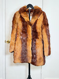 Vintage Beaver Fur Coat (Natural Patchwork) – Small 004