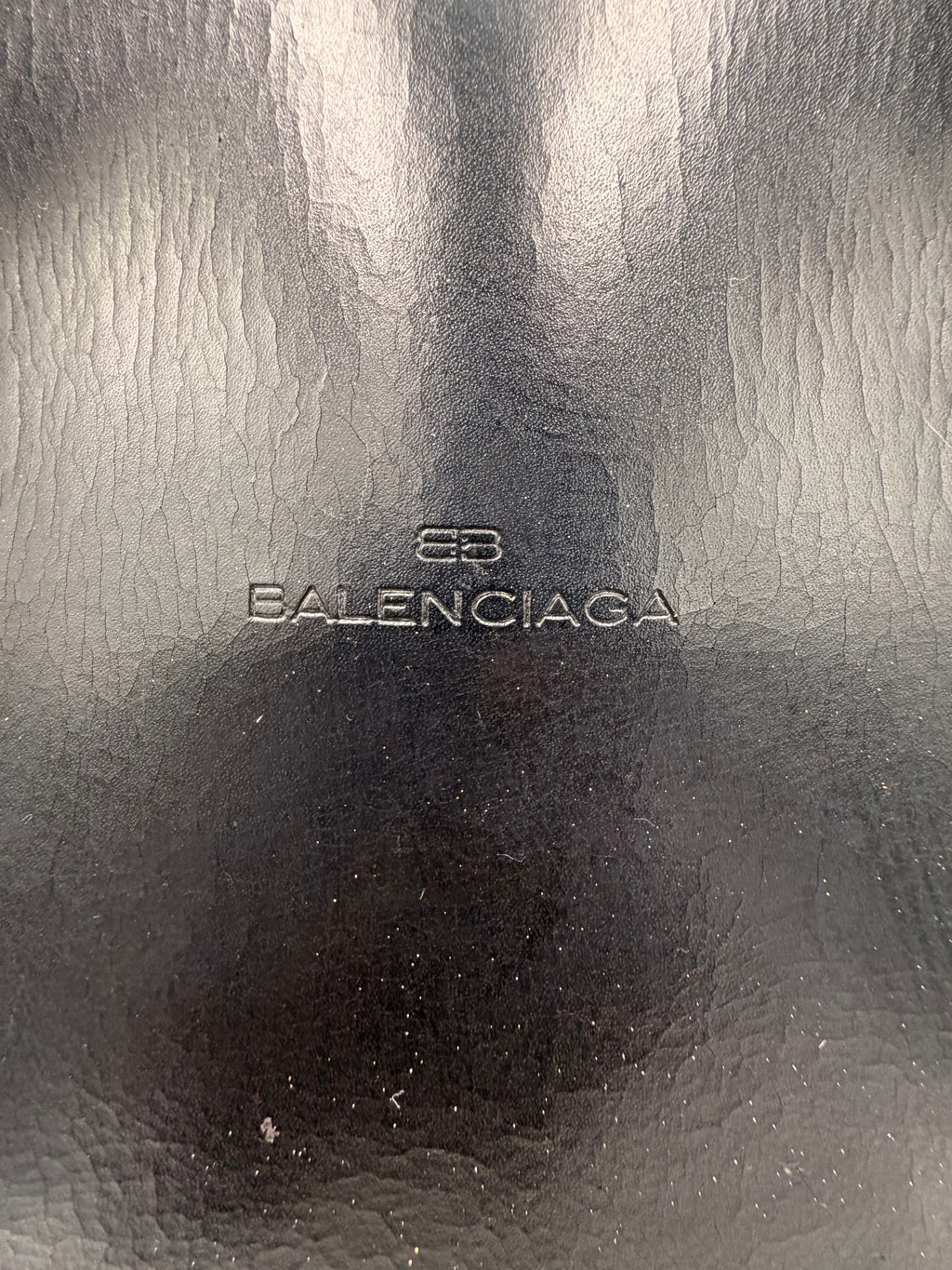 Balenciaga Black Leather Tote Bag