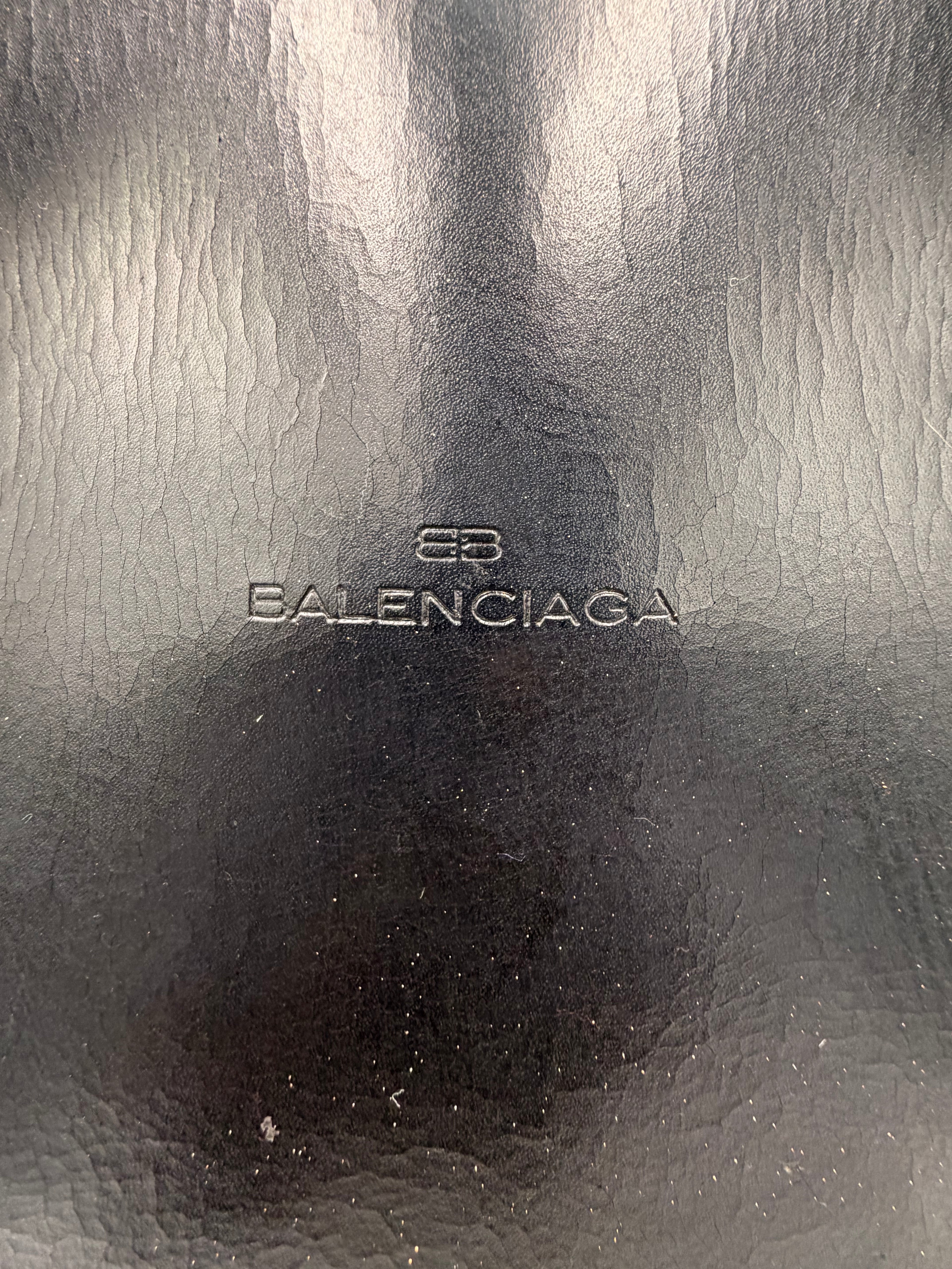 Balenciaga Black Leather Tote Bag