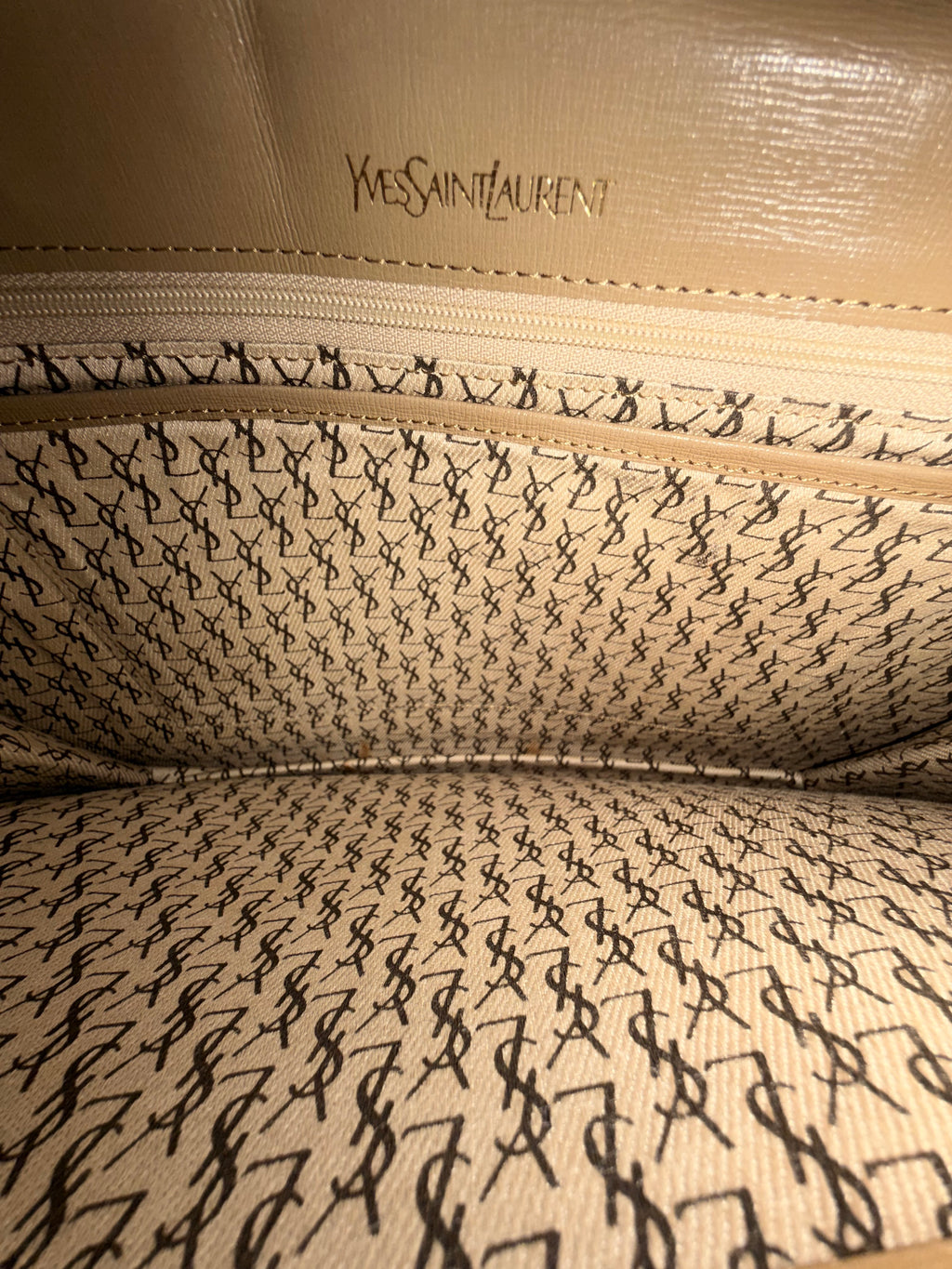 Yves Saint Laurent Monogram Canvas Clutch
