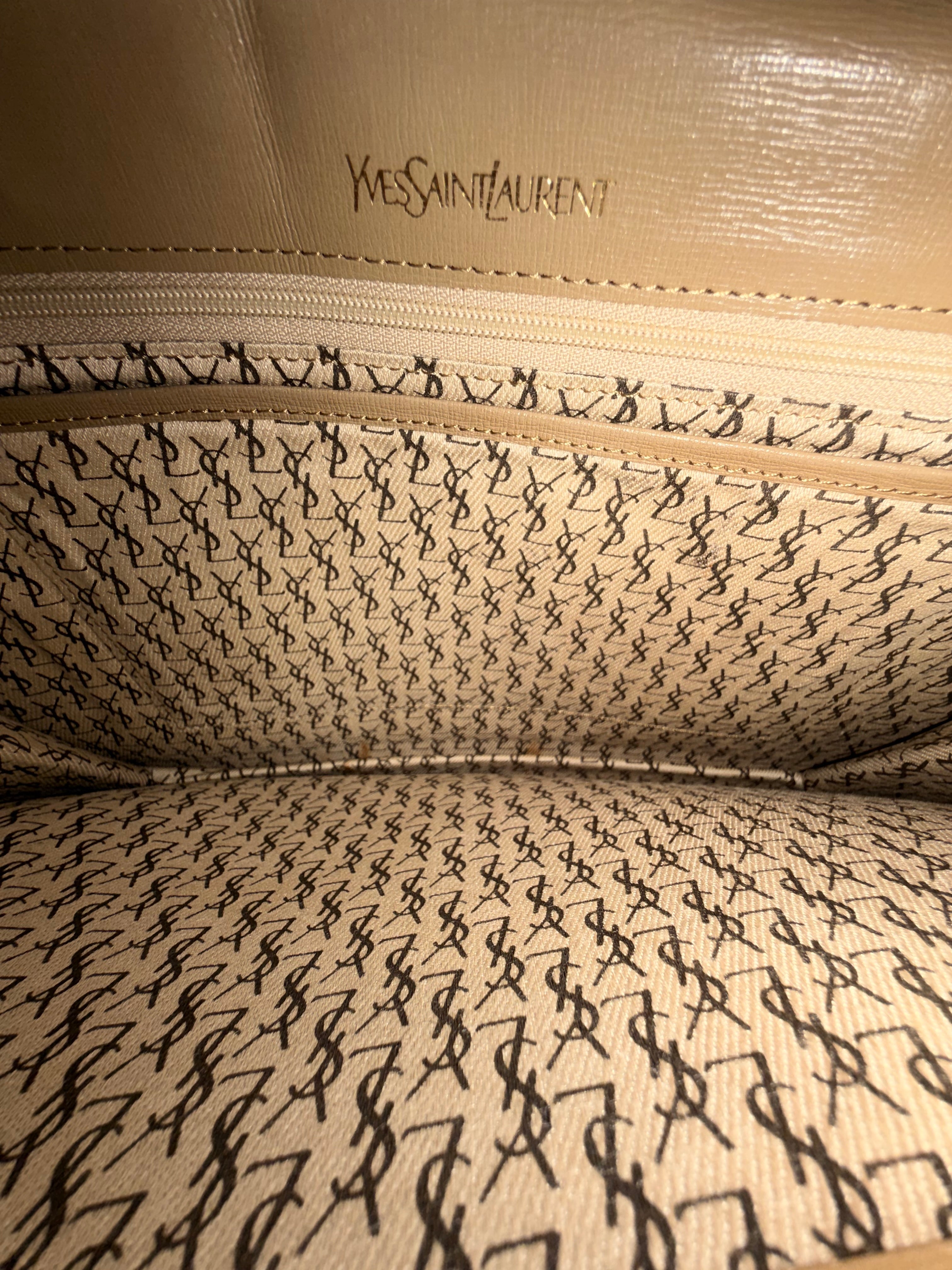 Yves Saint Laurent Monogram Canvas Clutch
