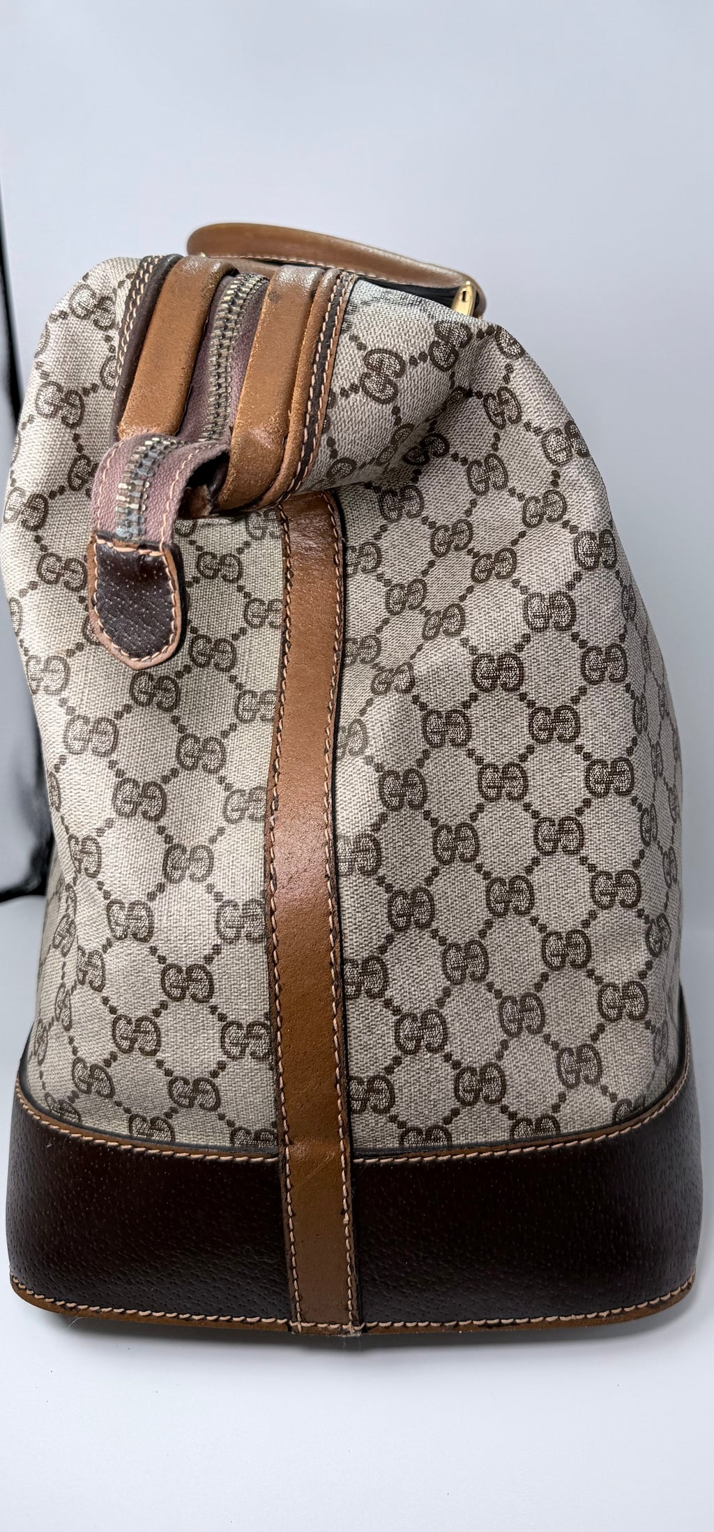 Gucci Vintage Bag – Brown Leather & Monogram