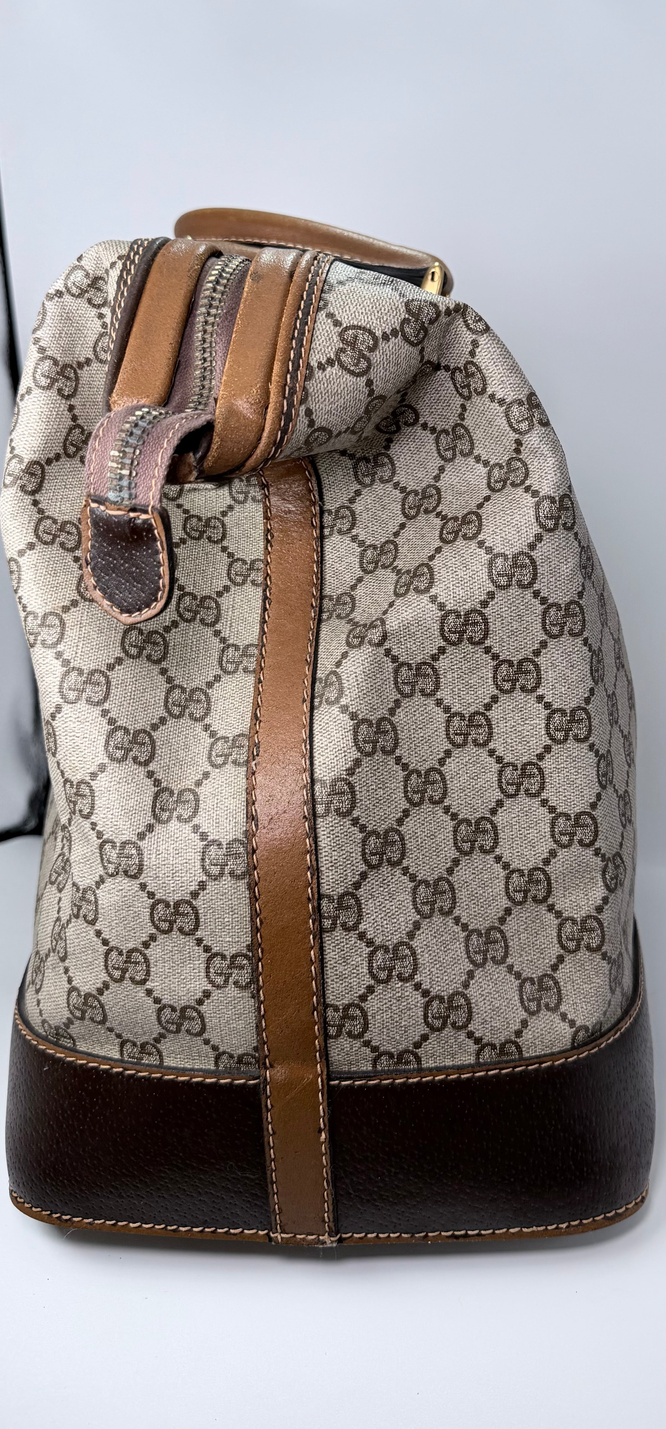 Gucci Vintage Bag – Brown Leather & Monogram