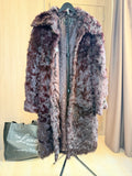 Vintage Burgundy Persian Lamb Fur Coat – XL/1X - 017