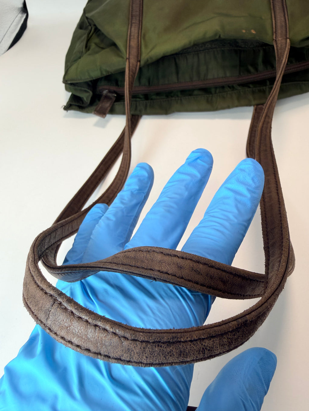 Prada Tessuto Nylon Tote – Olive Green