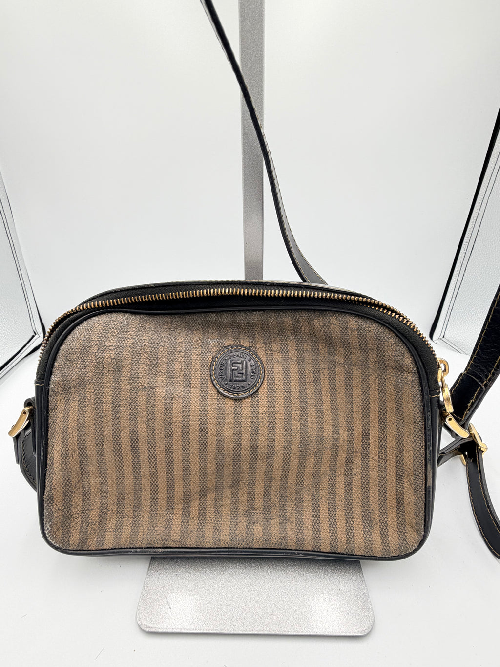 Fendi Pequin Stripe Crossbody