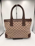 Gucci GG Canvas Shoulder Tote (Beige/Brown)