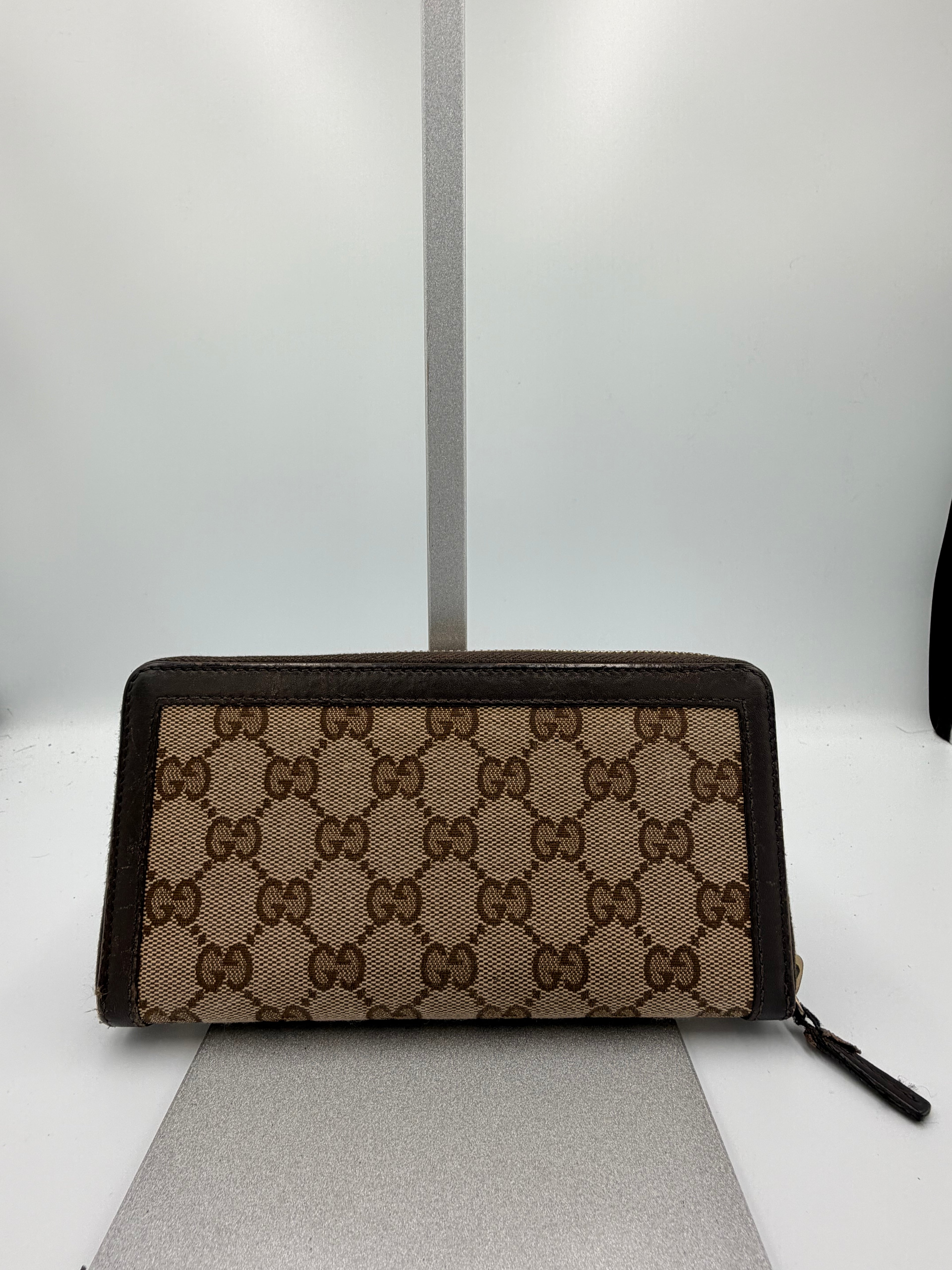 Gucci GG Canvas Zip Around Continental Wallet