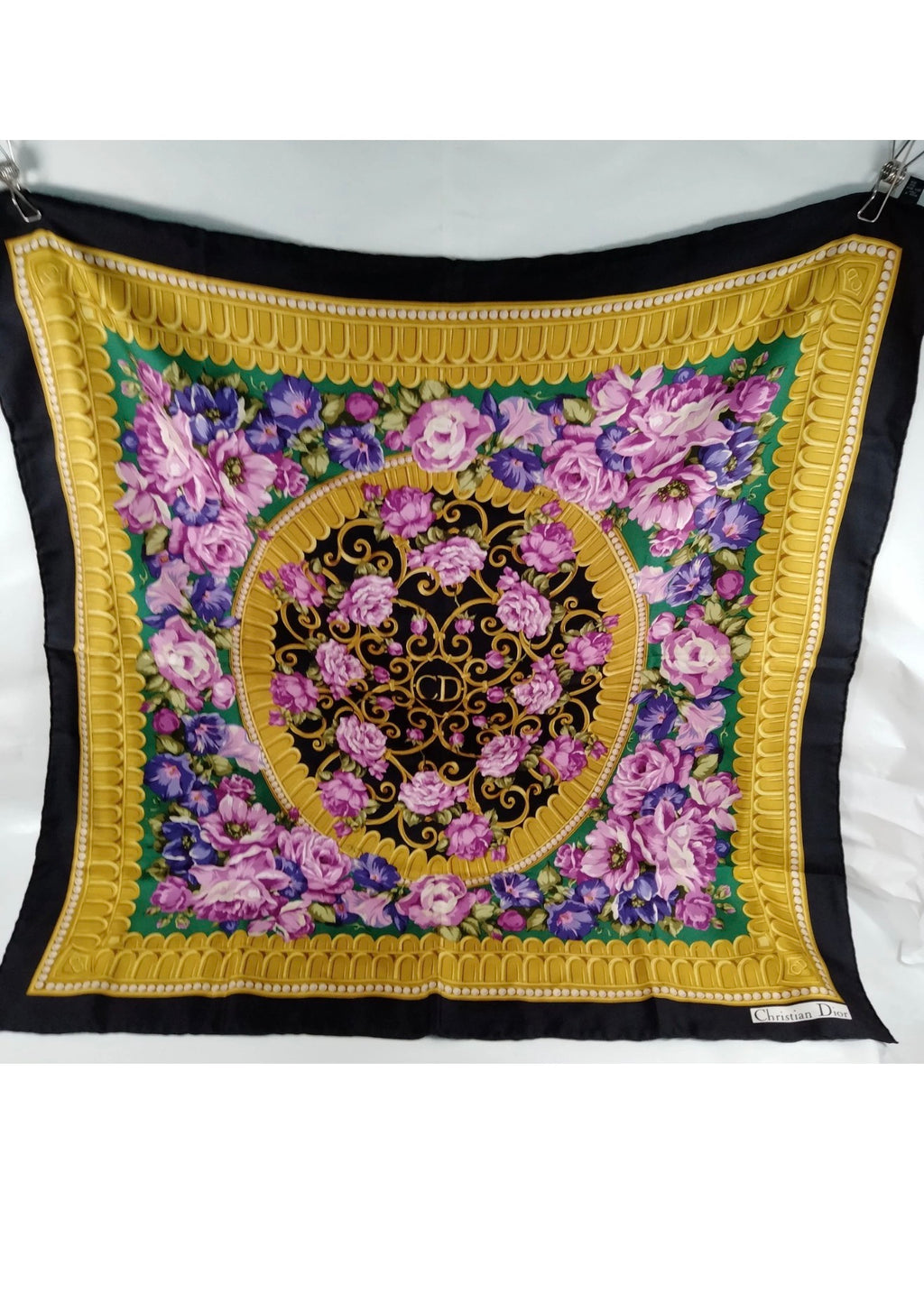 Christian Dior Floral Silk Scarf