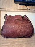 Burberry Prorsum Burgundy Ruched Leather Hobo Bag – Runway Era