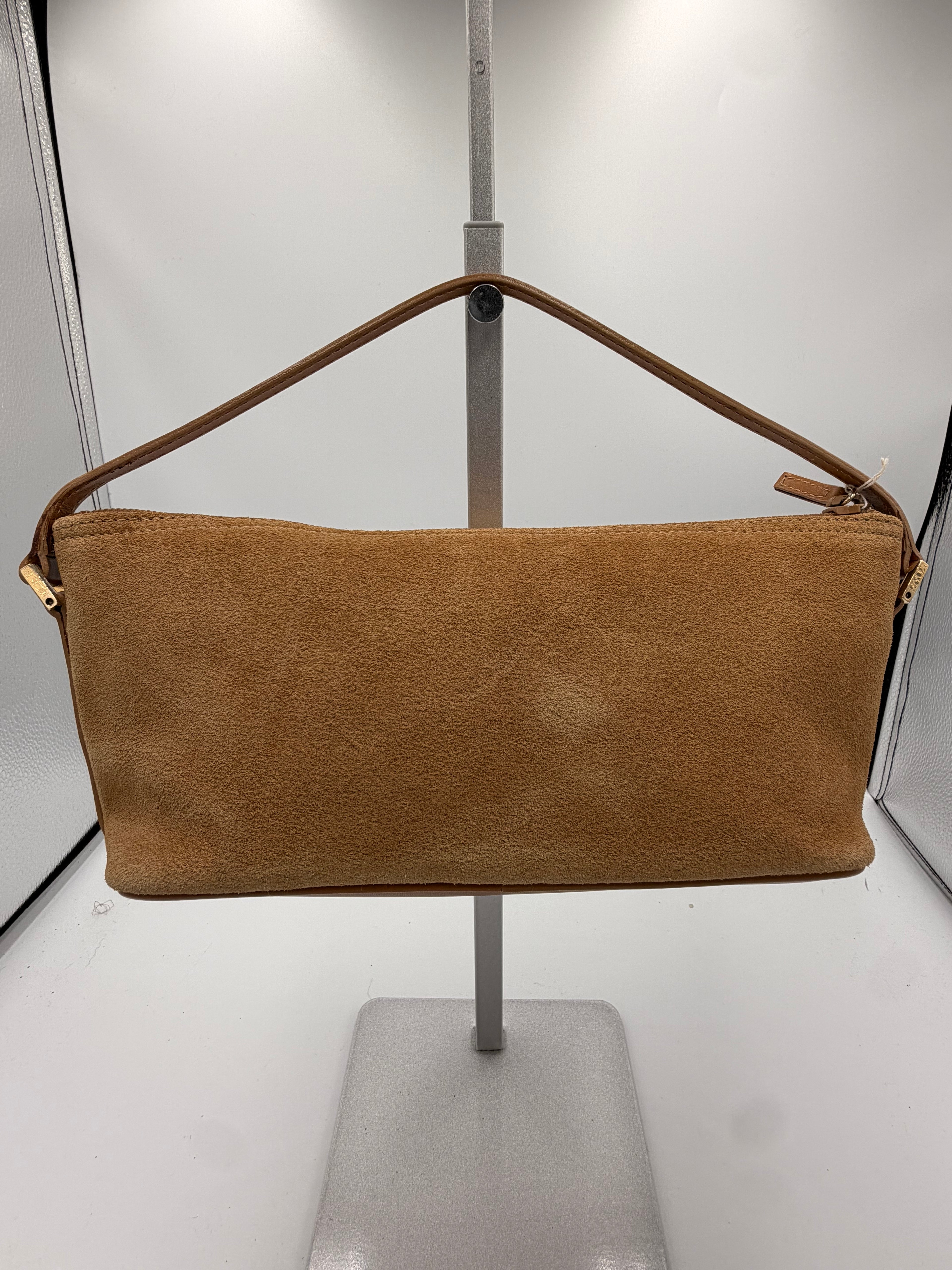 Gucci Mini Pochette Shoulder Bag - Camel Suede