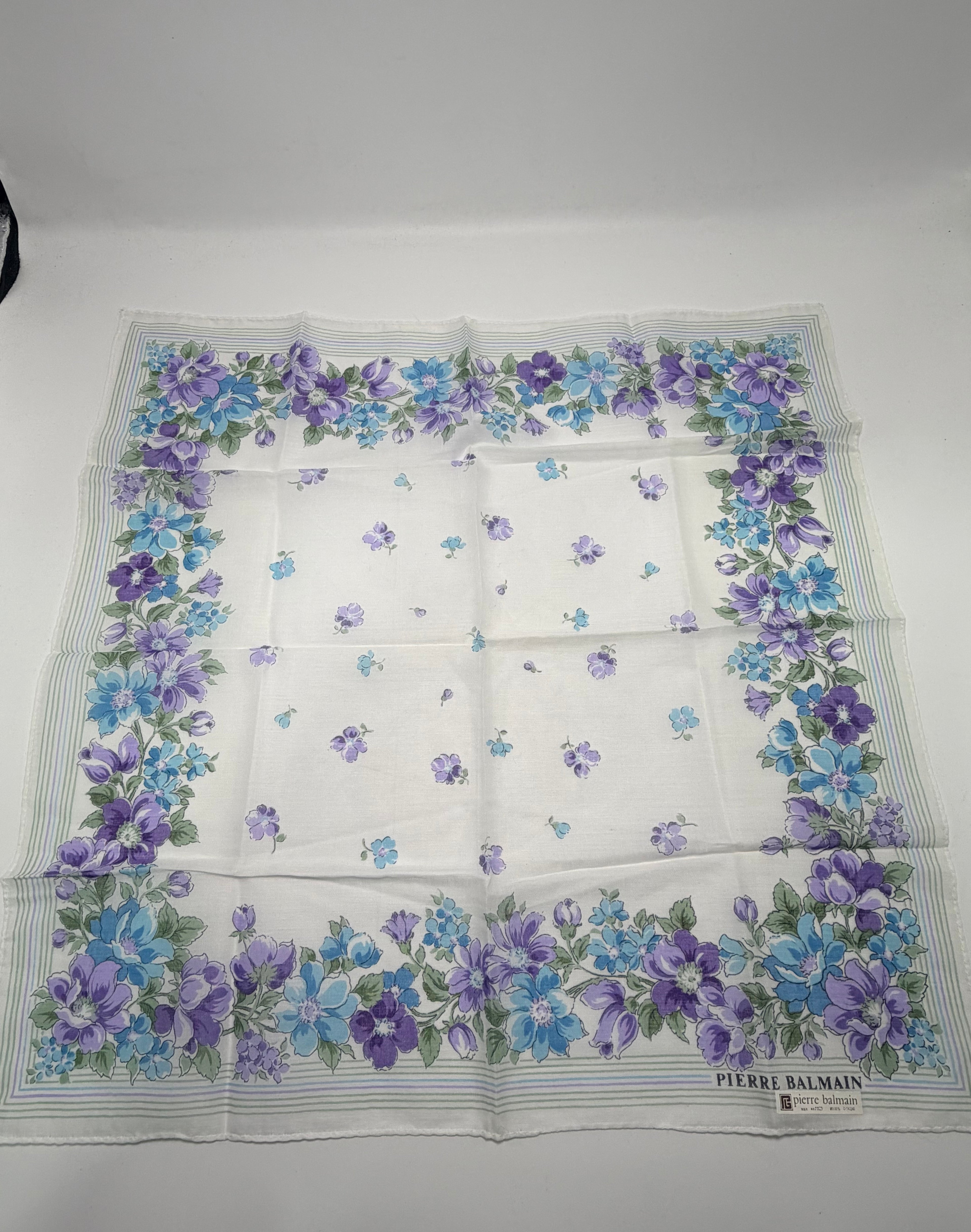 Pierre Balmain Floral Cotton Scarf