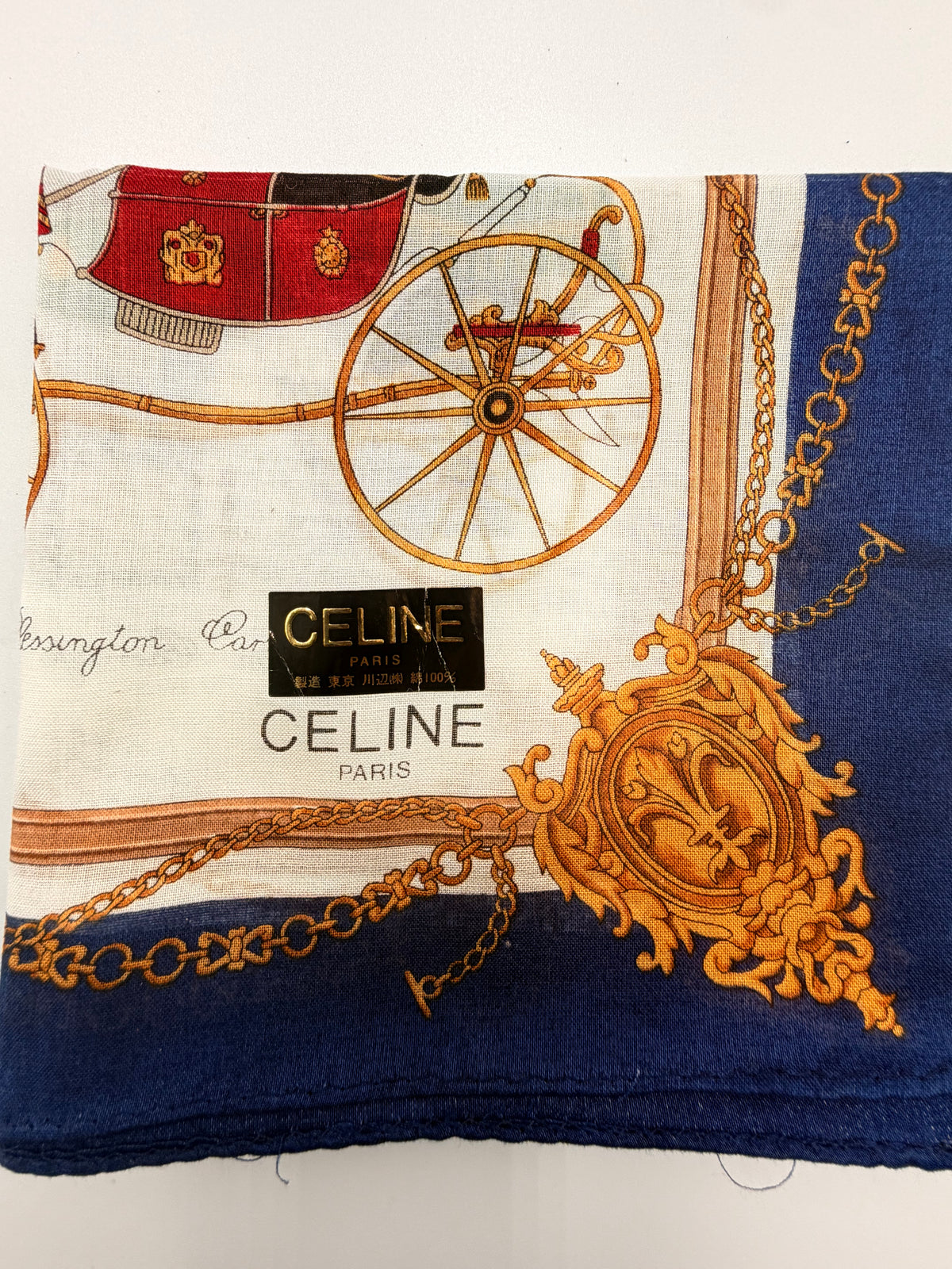Celine Vintage Carriage Print Scarf – New with tags