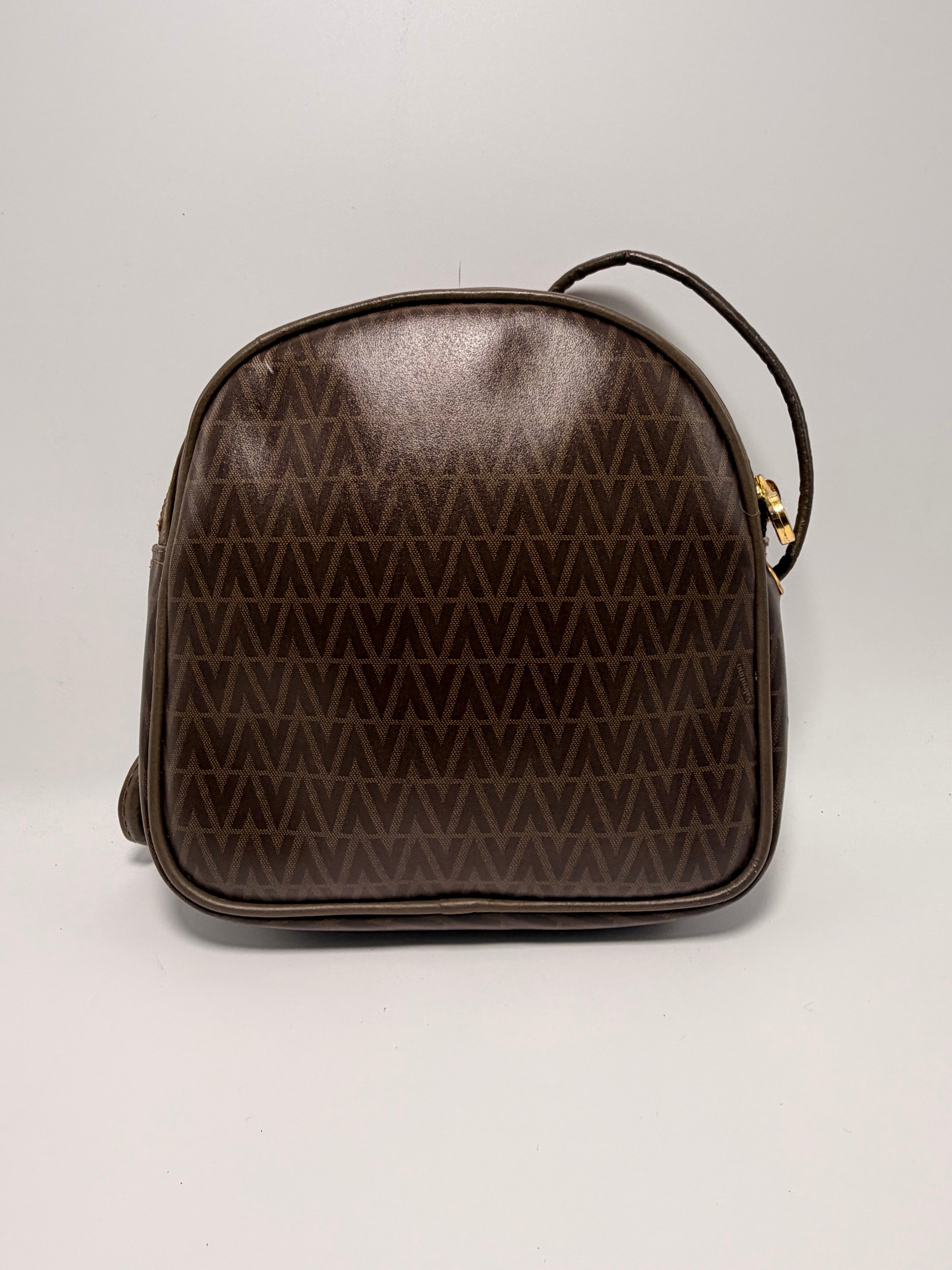 Valentino Monogram Mini Crossbody – Brown Vintage Logo