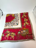 Vintage Trussardi Silk Carriage Print Scarf