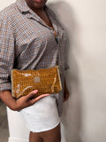 FENDI Vintage Zucca Logo Clutch – Brown Coated Canvas