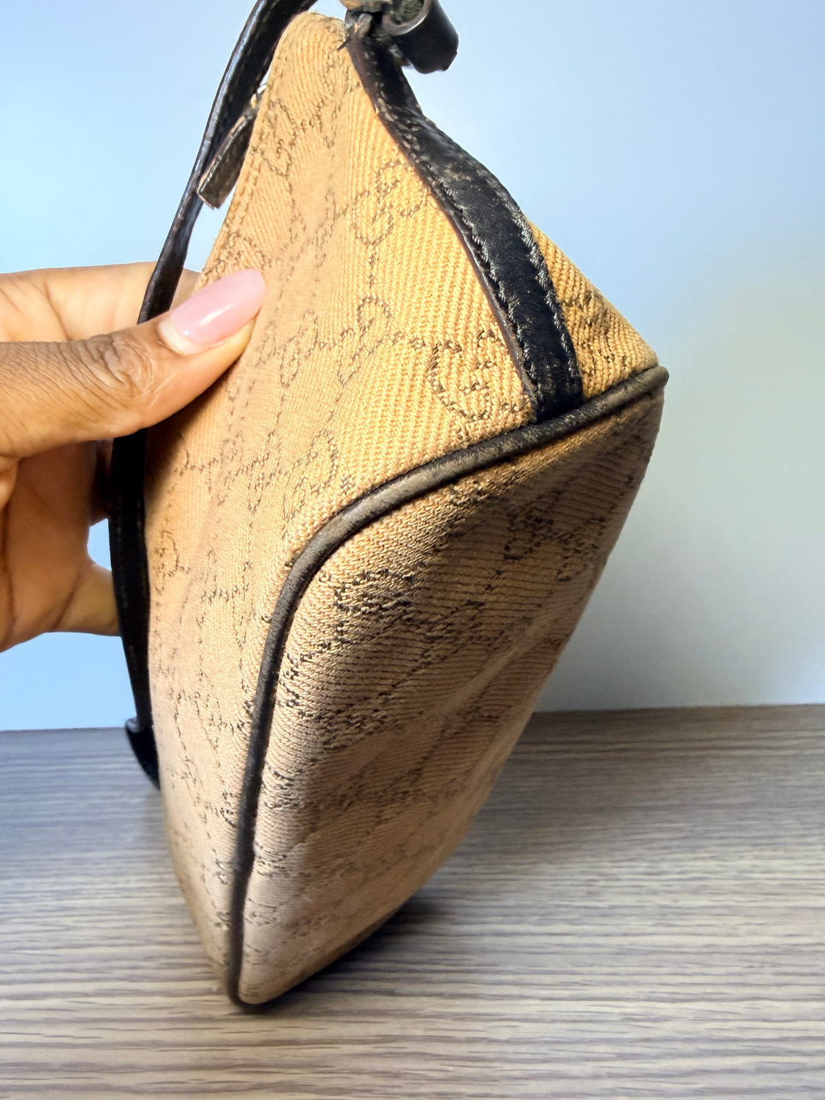 Gucci Vintage GG Monogram Mini Shoulder Bag – Tan & Brown