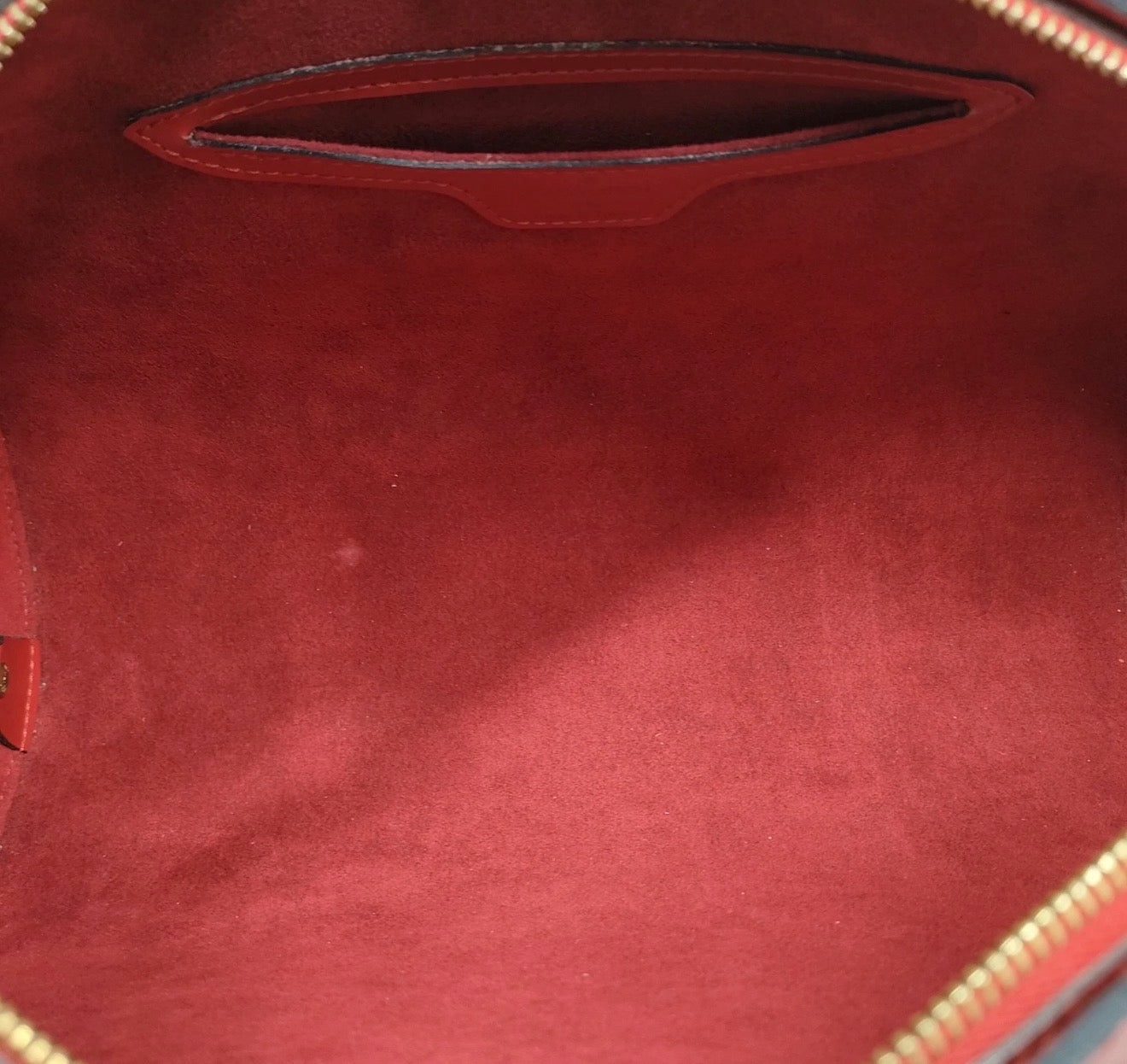 LOUIS VUITTON Epi Soufflot Hand Bag Red