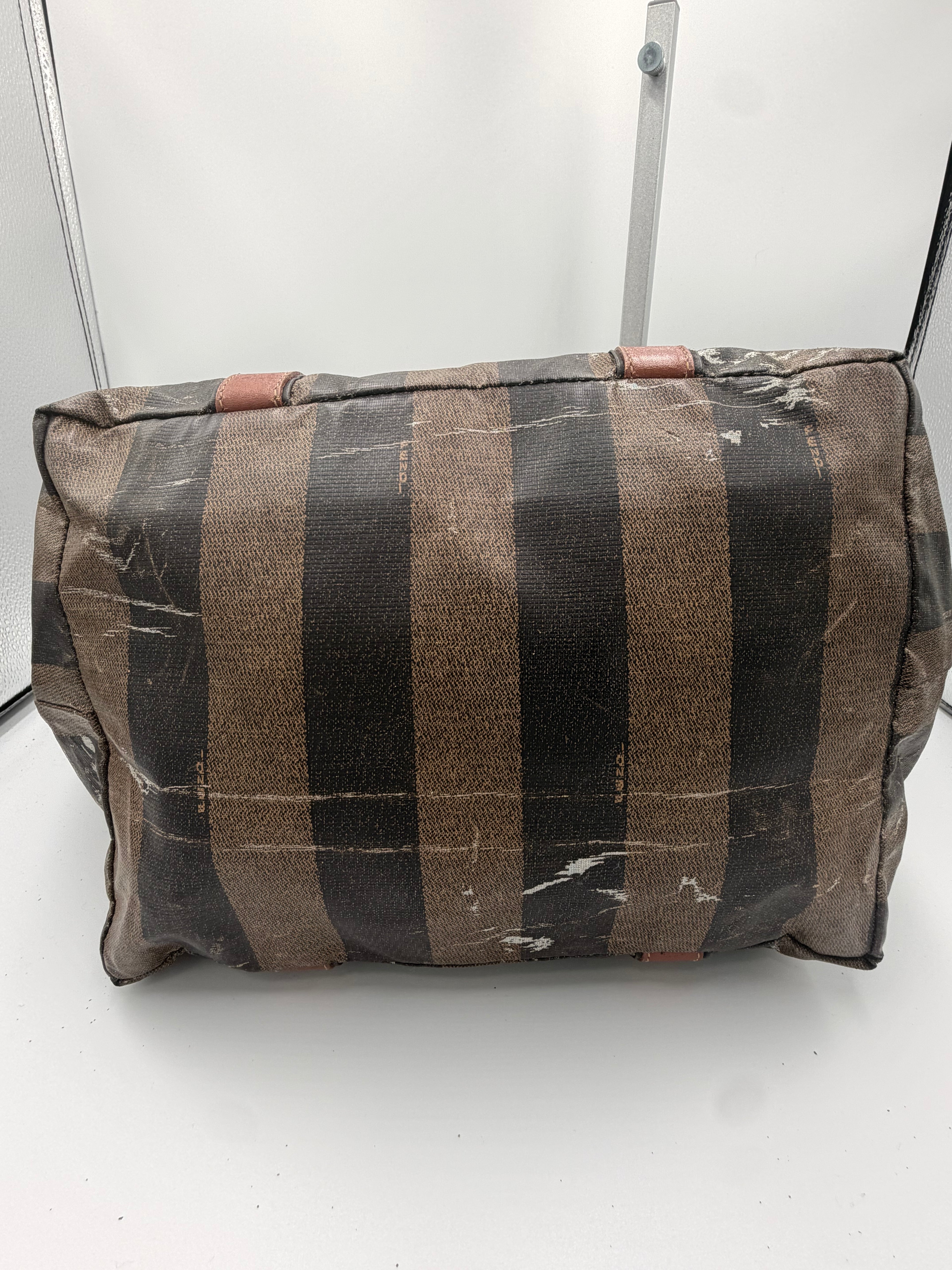 Fendi Pequin Striped Large Tote Bag