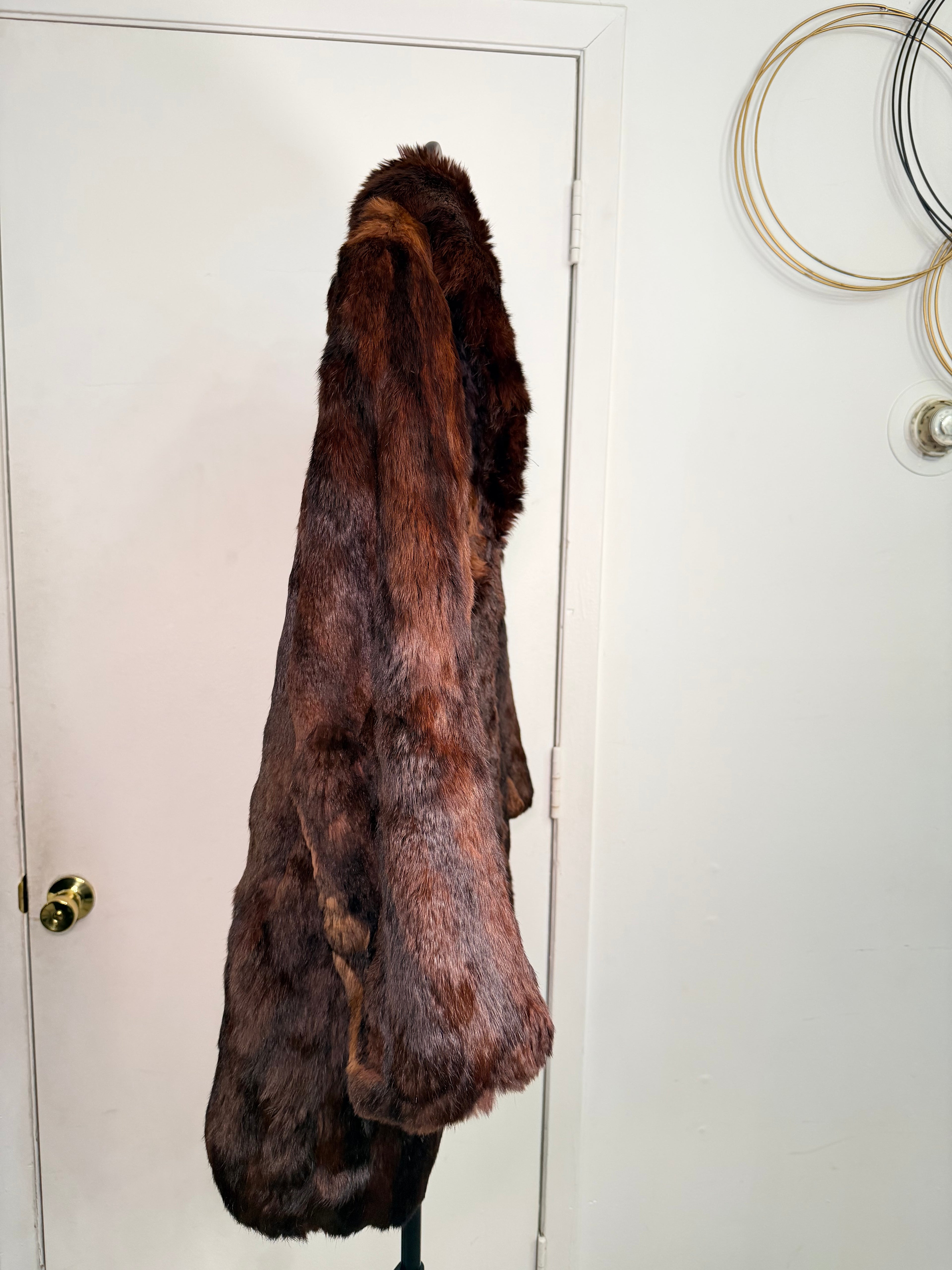 Vintage Mink Fur Coat – Warm Chestnut Brown (Large/ XL)