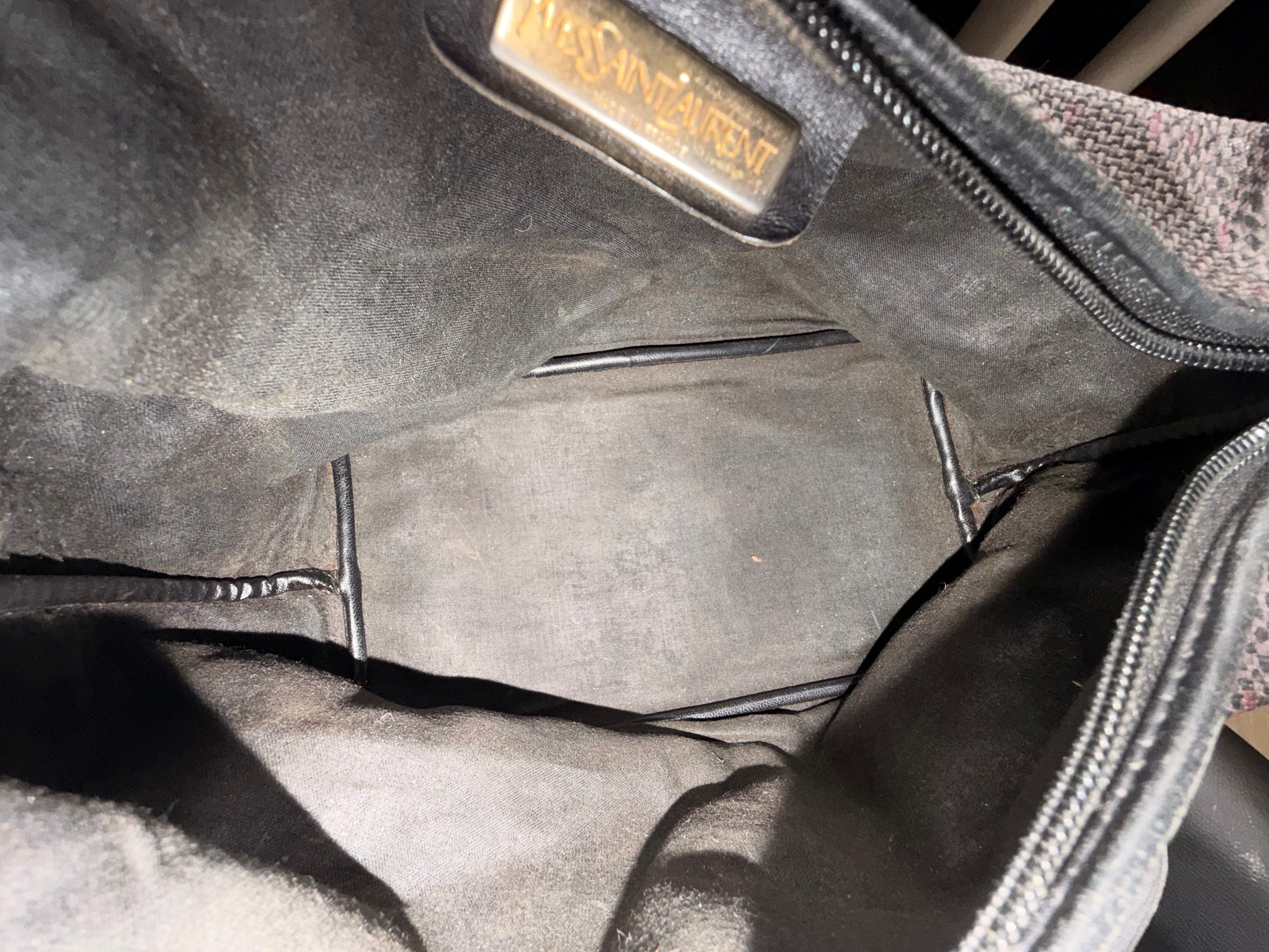 Vintage Yves Saint Laurent Woven Vanity Hand Bag