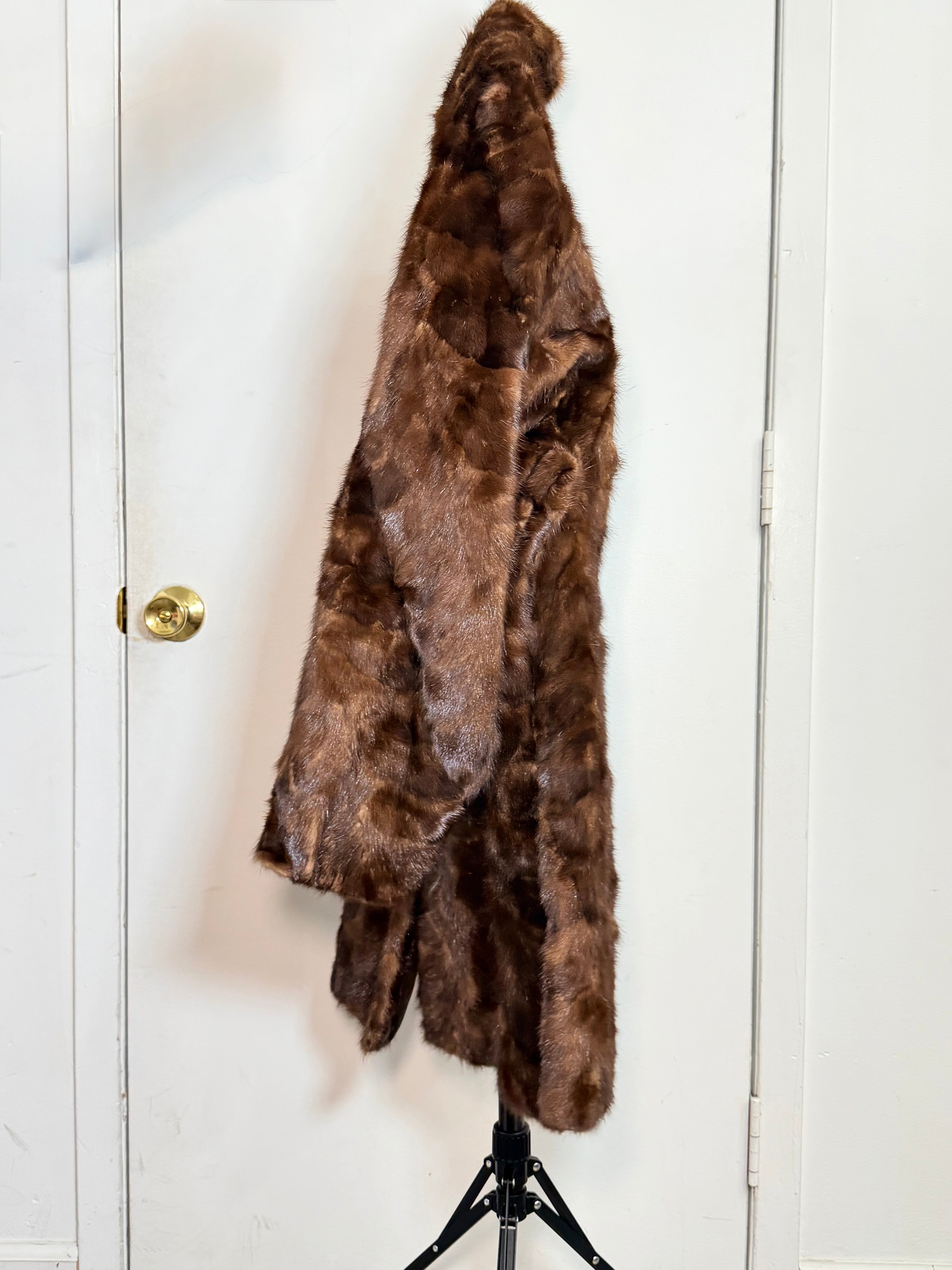 Vintage Brown Mink Fur Coat – Large/XL 014